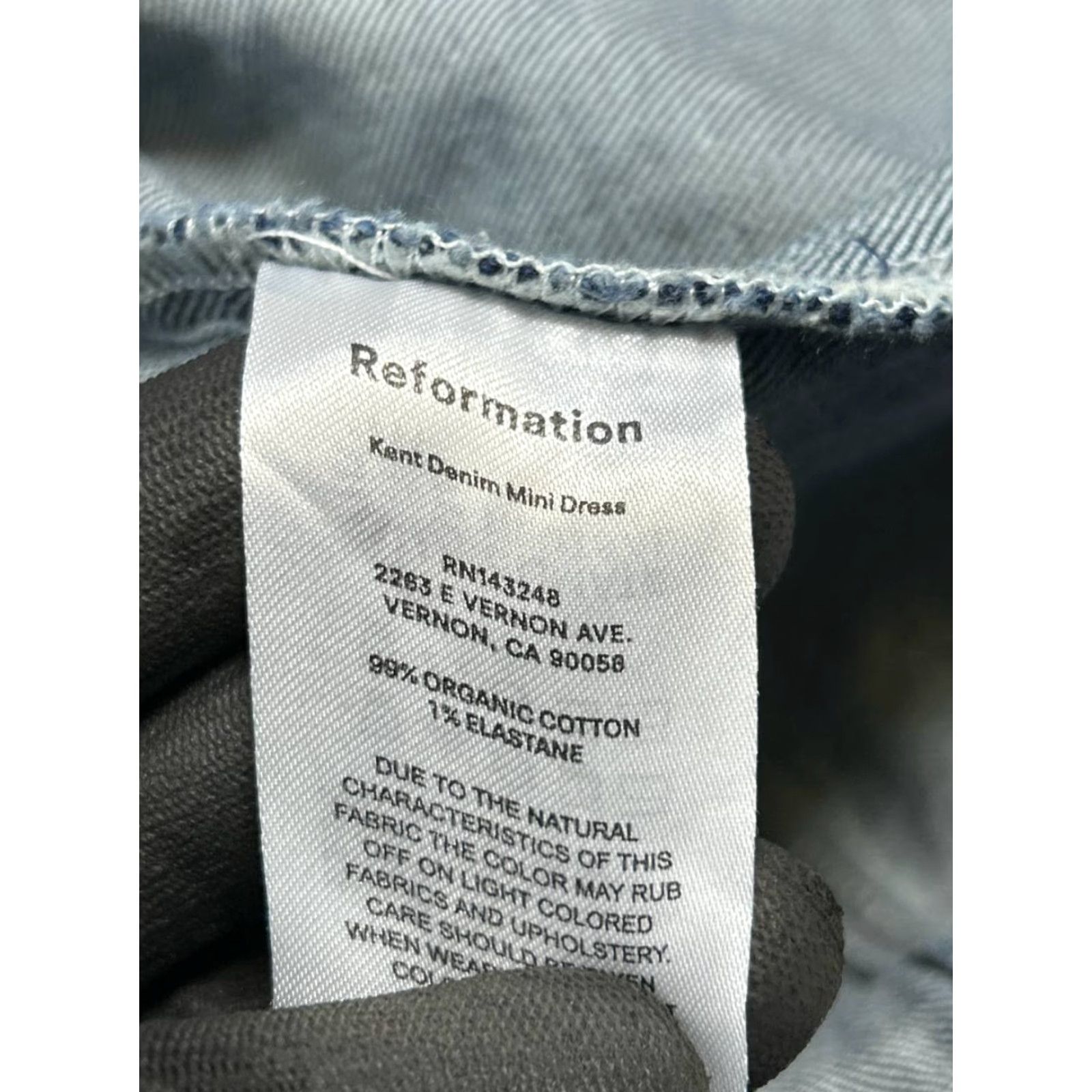 Reformation VINTAGE Reformation Blue Denim Dress Women's Size 10 Casual A-Line Blouson Size L / US 10 / IT 46 - 4 Thumbnail