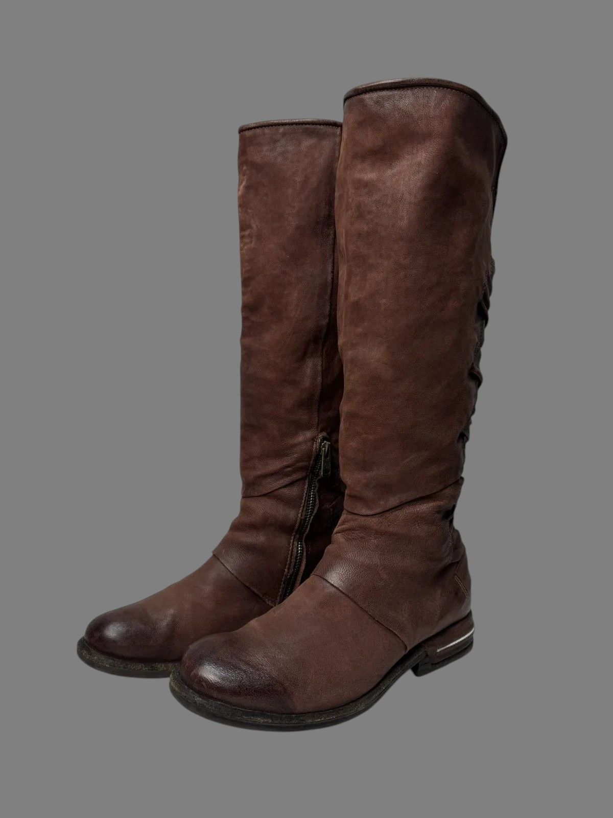 If Six Was Nine Vintage Italian Leather Tall Boots A.S.98 Rick Owens Look Size US 9 / IT 39 - 3 Thumbnail
