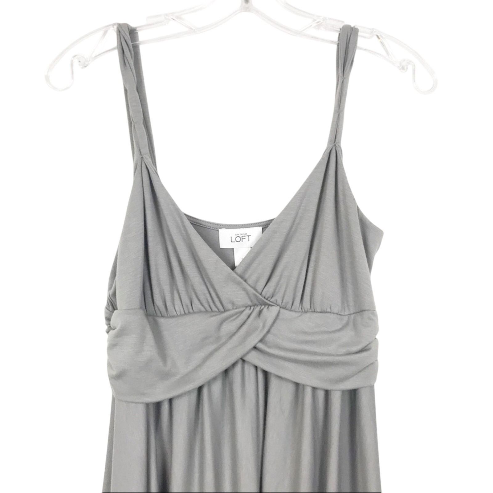 Loft Ann Taylor Loft Gray Sleeveless Flowy Dress Sz S Size S / US 4 / IT 40 - 2 Thumbnail