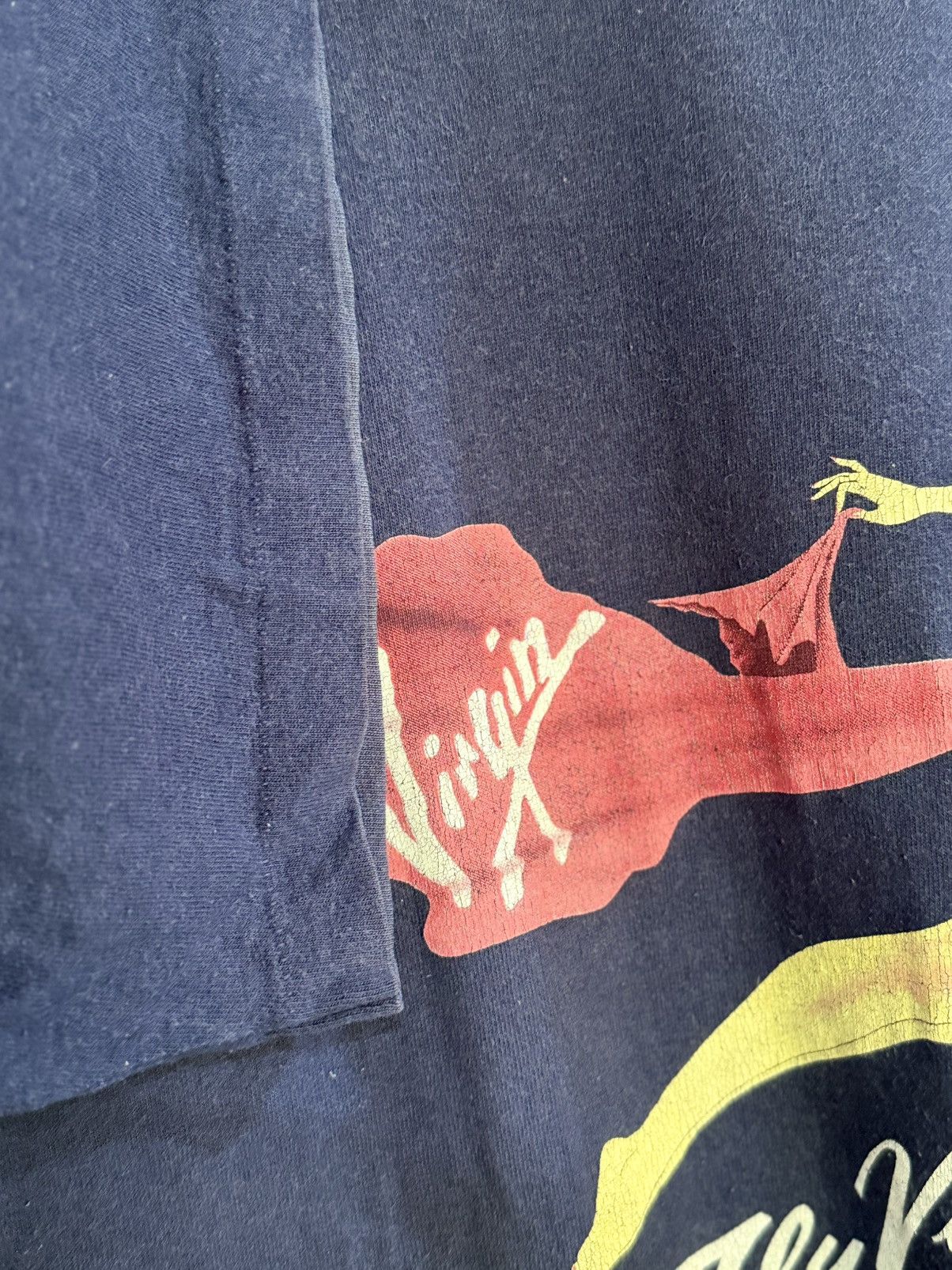 Band Tees Vintage 90s Fly VIRGIN Atlantic Faded Tee Size US XL / EU 56 / 4 - 6 Thumbnail