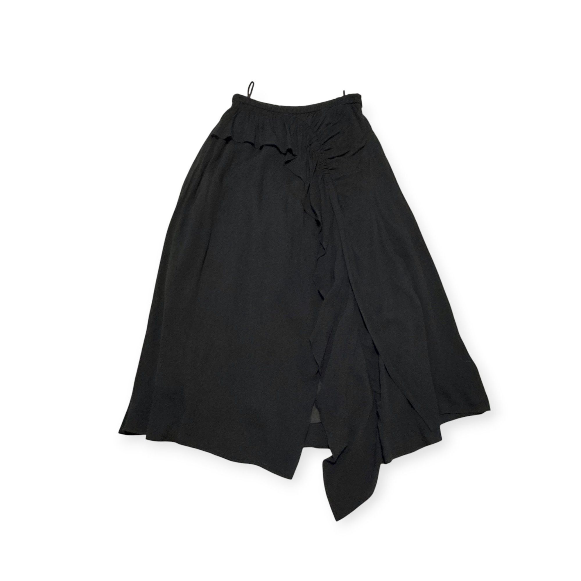 Ulla Johnson Ulla Johnson Sofia Ruffled Crepe Midi Skirt, Black, Size 4, Size 27" / US 4 / IT 40 - 5 Thumbnail