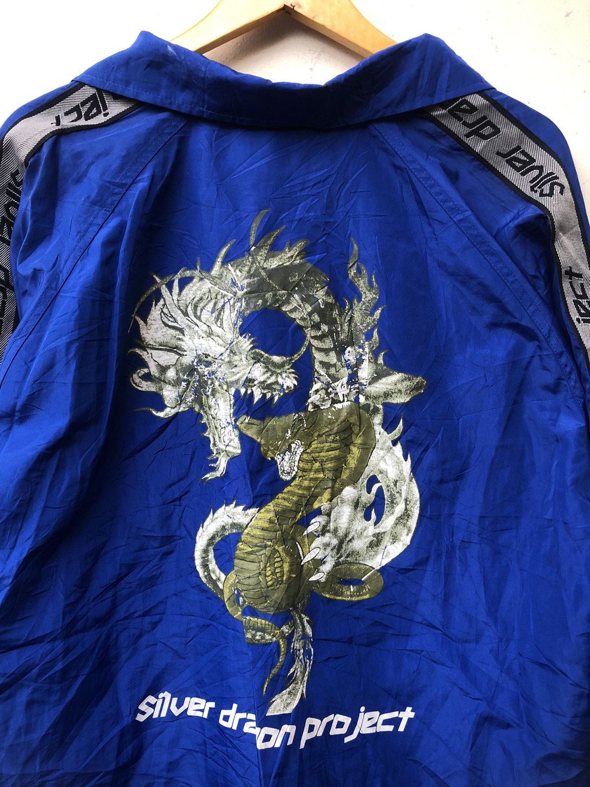 20471120 × If Six Was Nine × Japanese Brand Rare item Silver Dragon Project Big Logo Light Jacket Size US L / EU 52-54 / 3 - 6 Thumbnail