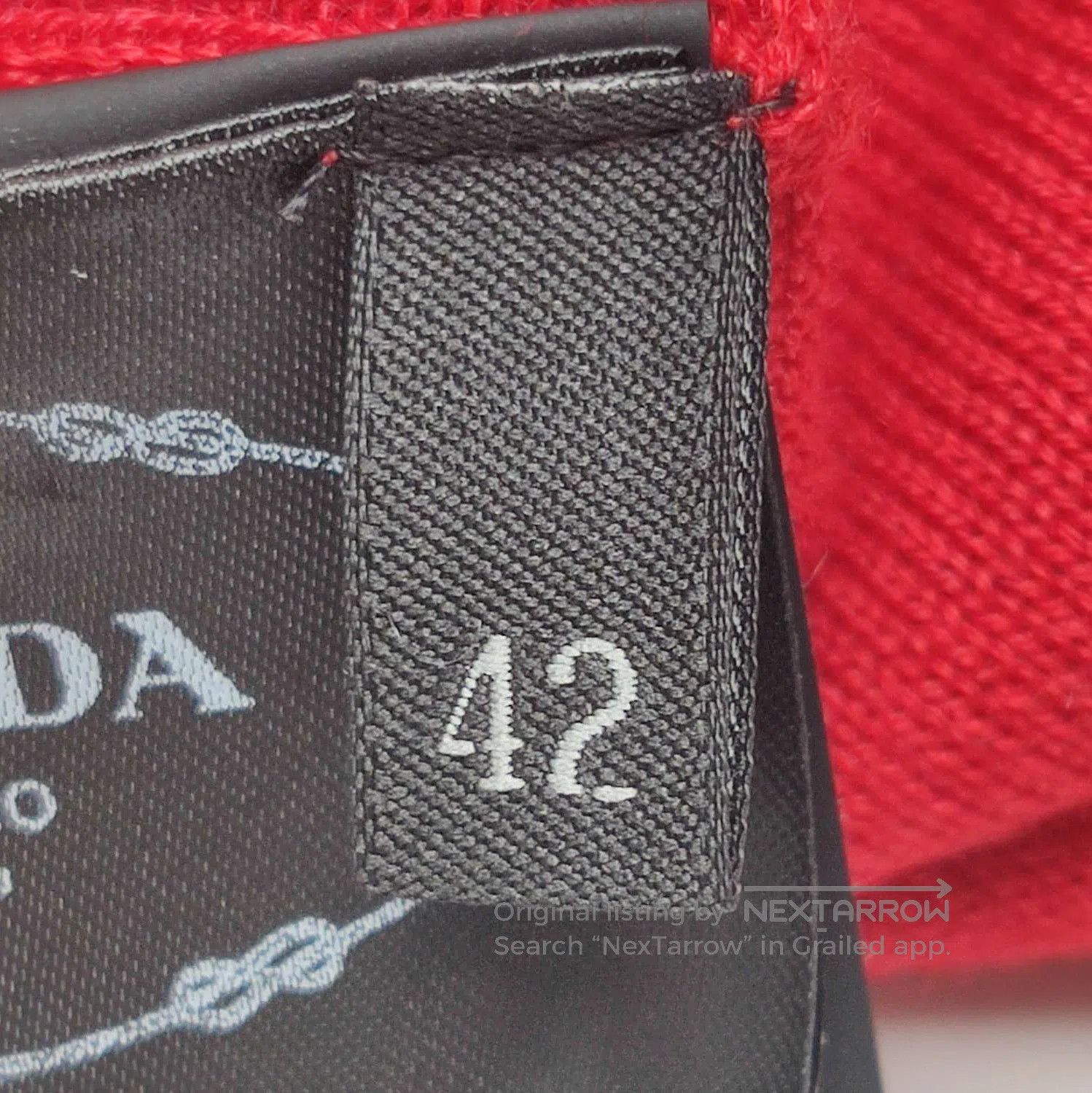 Prada Prada Red Velvet Blend Long Sleeve Knit Top . Size M / US 6-8 / IT 42-44 - 5 Thumbnail