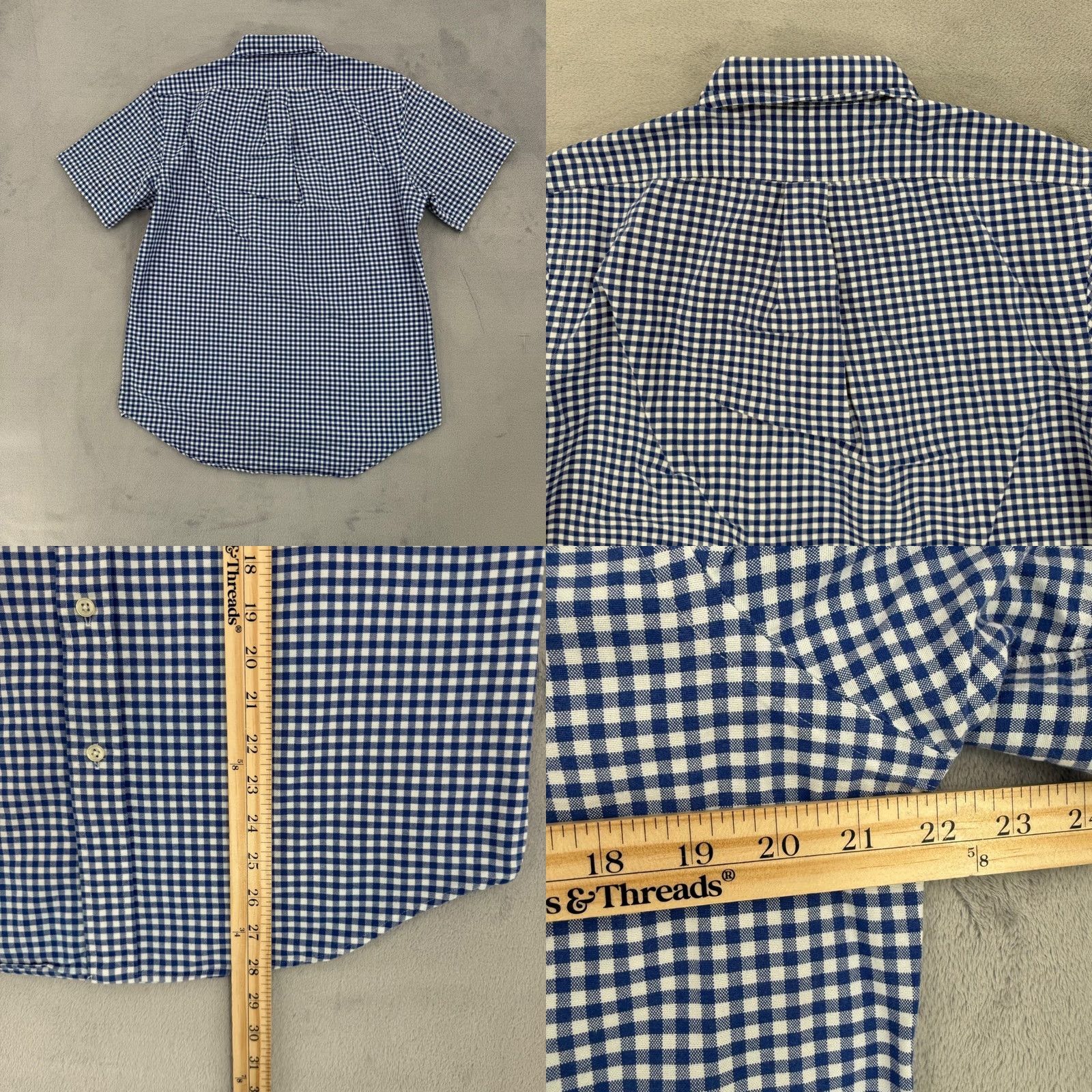 Ralph Lauren Ralph Lauren Mens Blue White Gingham Button-Down Shirt Size Medium Size US M / EU 48-50 / 2 - 8 Thumbnail