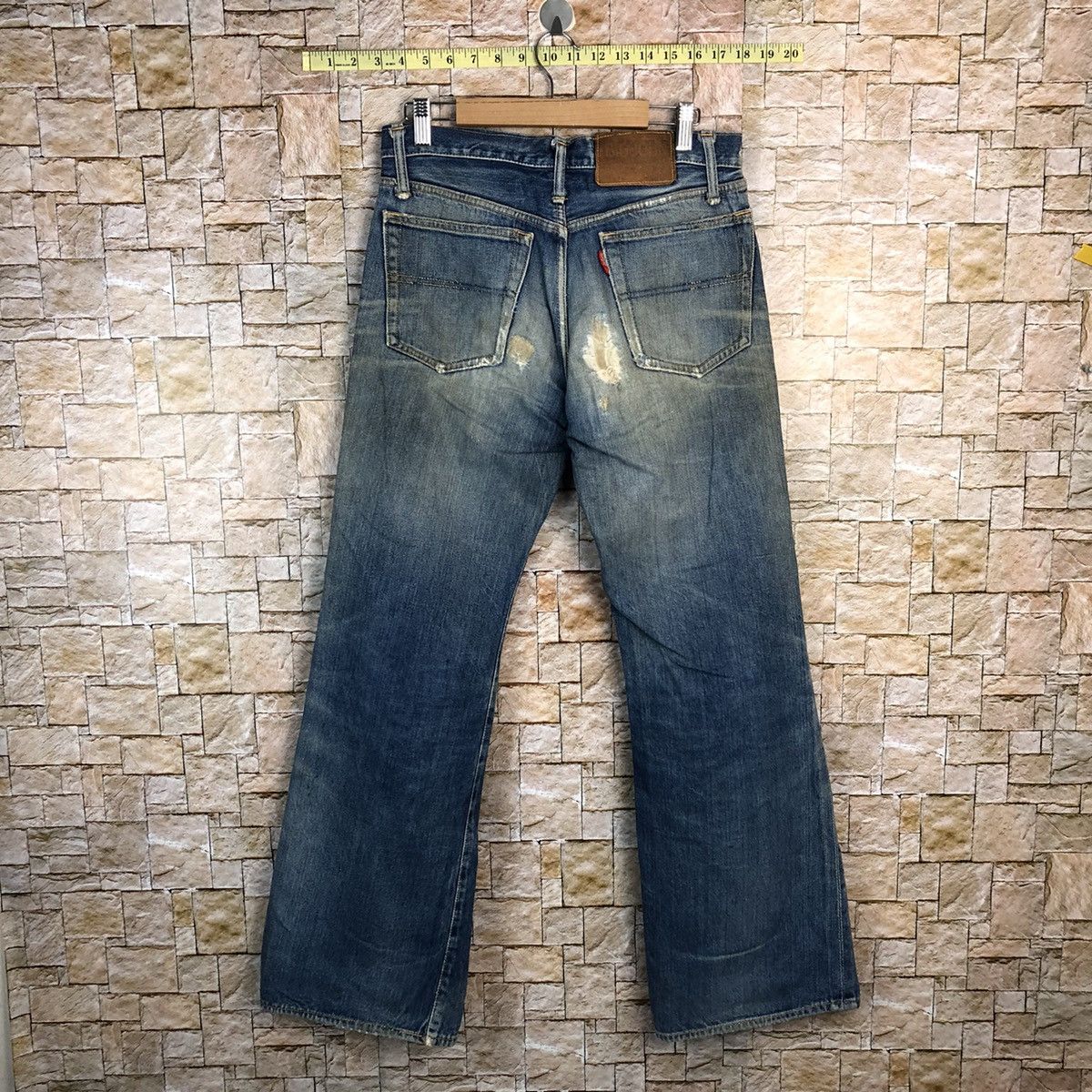 Big John Big John selvedge vintage Blue Distressed Denim Pants #A345 Size US 31 - 12 Thumbnail