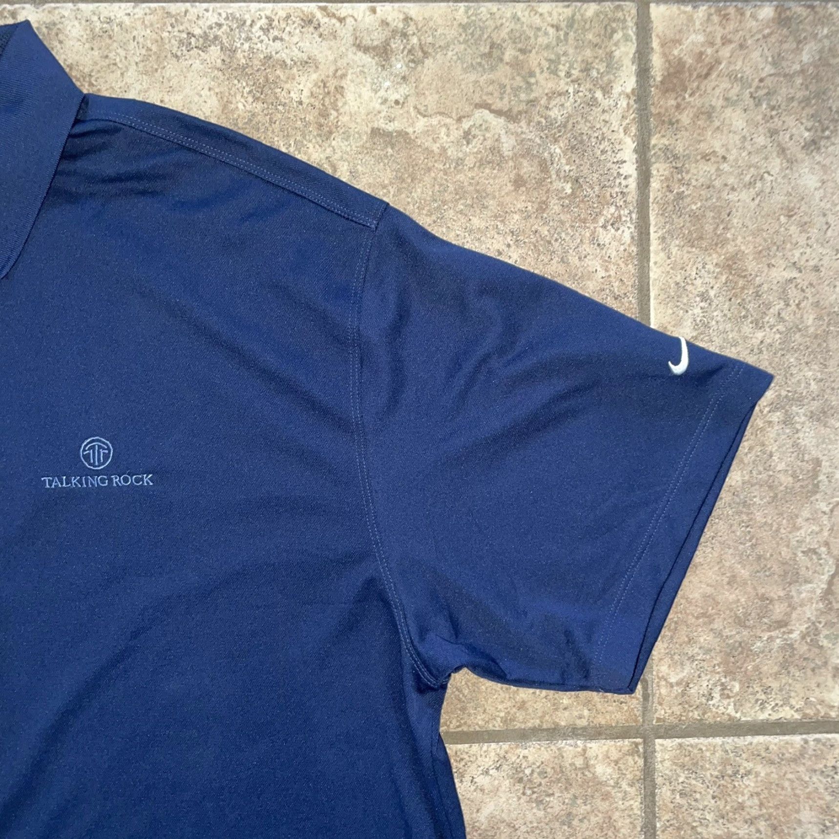 Vintage NIKE GOLF Talking Rock Polo Shirt Blue Mens Size L Short Sleeve Button-Up Size US L / EU 52-54 / 3 - 2 Thumbnail