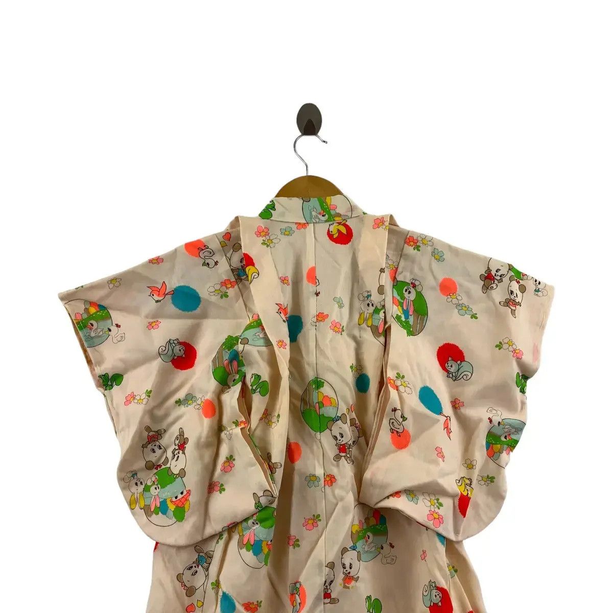 Other Vintage JAPAN NORAGI KIMONO Hanten Jinbei Cartoon Robe Size XXS / US 00 / IT 34 - 3 Thumbnail