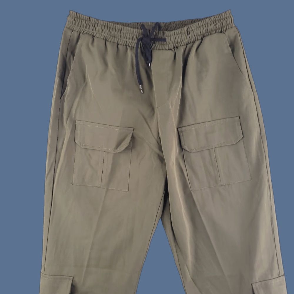 Shein SheIn Pants Womens Medium Olive Green Cargo Camp Straight Relaxed Polyester Size 32" / US 10 / IT 46 - 1 Thumbnail