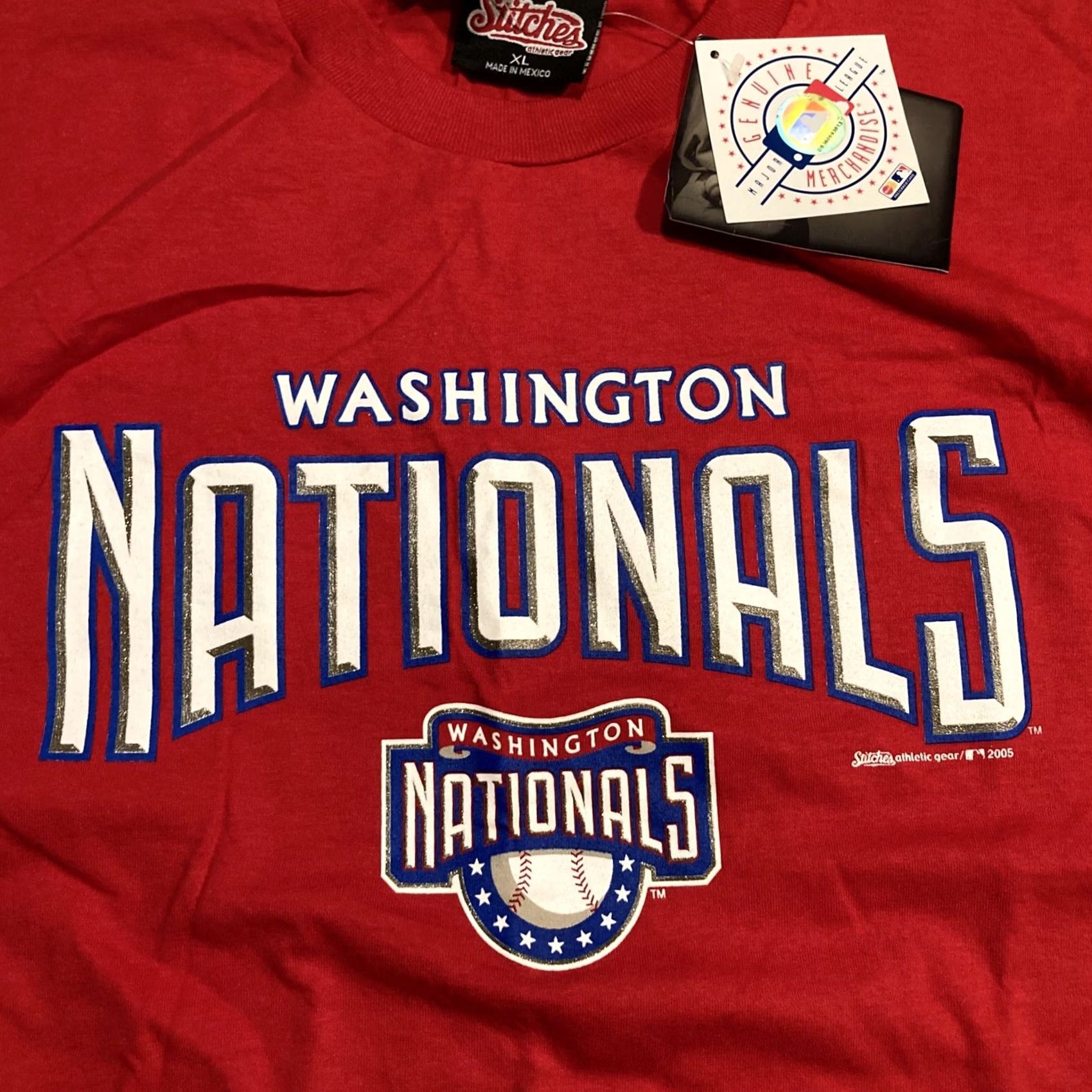 Vintage VINTAGE STITCHES WASHINGTON NATIONALS T SHIRT XL RED 2005 MENS AWESOME NWT Size US XL / EU 56 / 4 - 2 Thumbnail