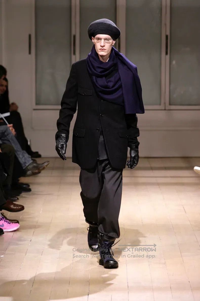 Yohji Yamamoto YOHJI YAMAMOTO Slogan Leather Collar Shirt Size US L / EU 52-54 / 3 - 5 Thumbnail