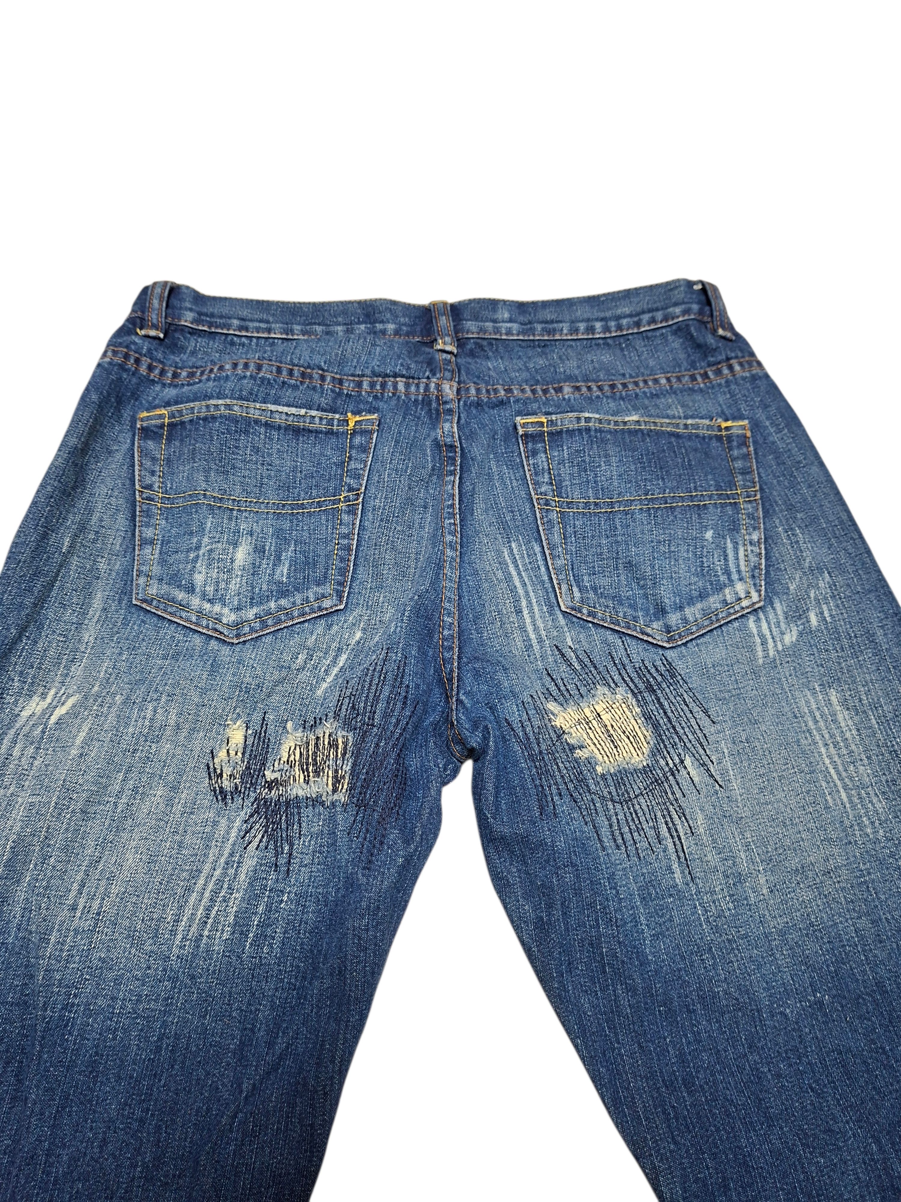 Japanese Brand BLAGGER DISTRESSED BOOT FIT AVANT GARDE VINTAGE JEANS DENIM Size US 32 / EU 48 - 5 Thumbnail