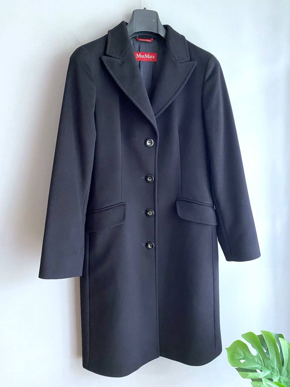 Designer × Max Mara Max Mara Studio Women's Wool Black Coat Size M / US10 / UK12 Size M / US 6-8 / IT 42-44 - 3 Thumbnail