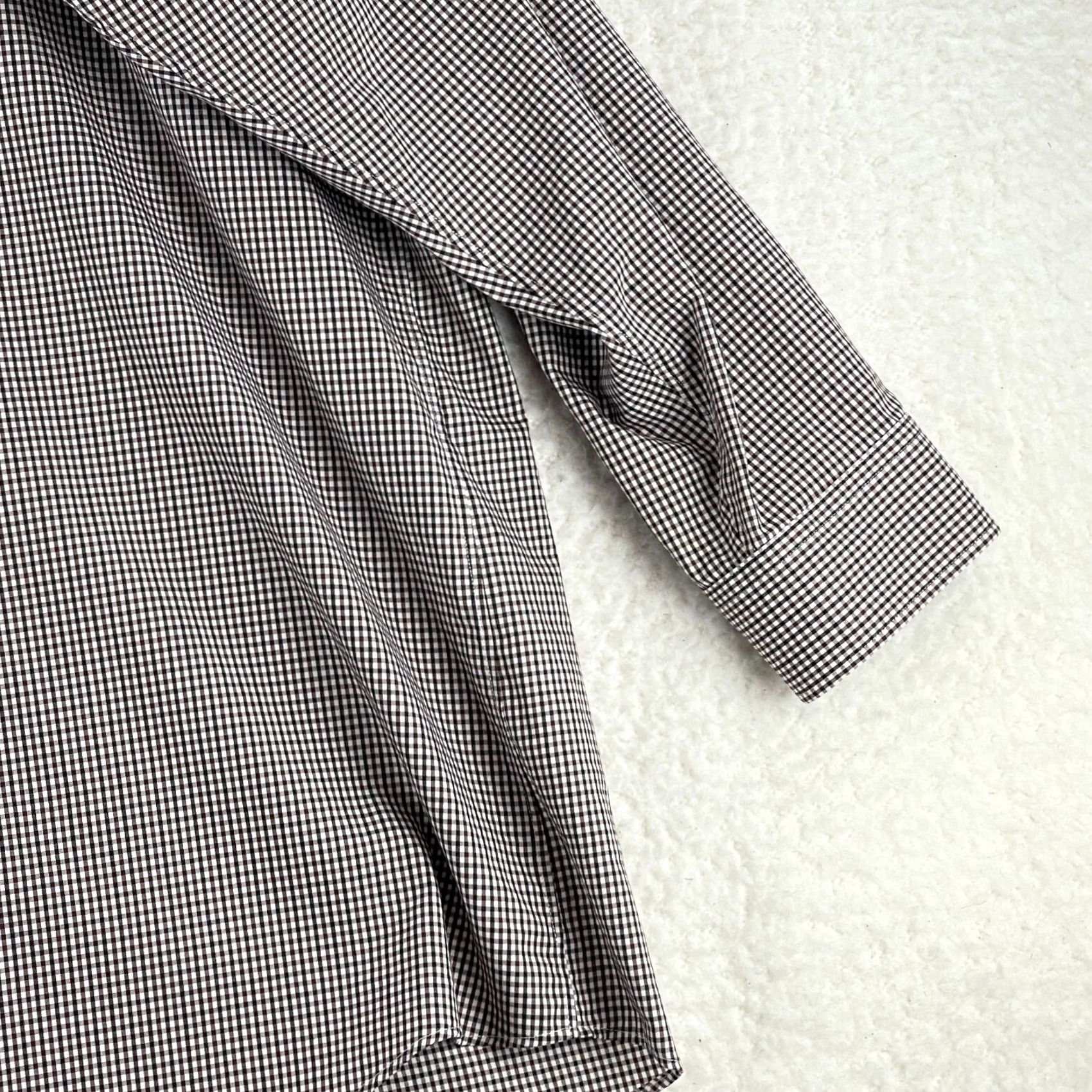 Vintage Buttoned Down Brown Plaid Tailored Button-Down Dress Shirt Mens 3XL Size 48R - 6 Thumbnail