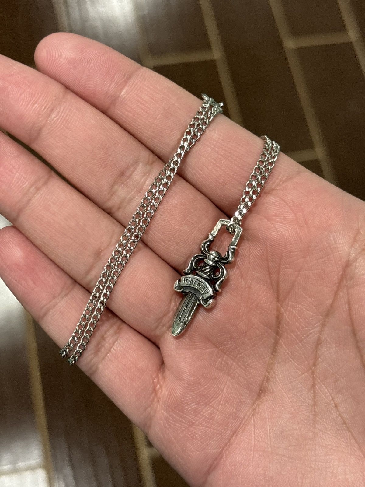 Chrome Hearts Chrome Hearts #10 Large Dagger Zipper Pendant Silver