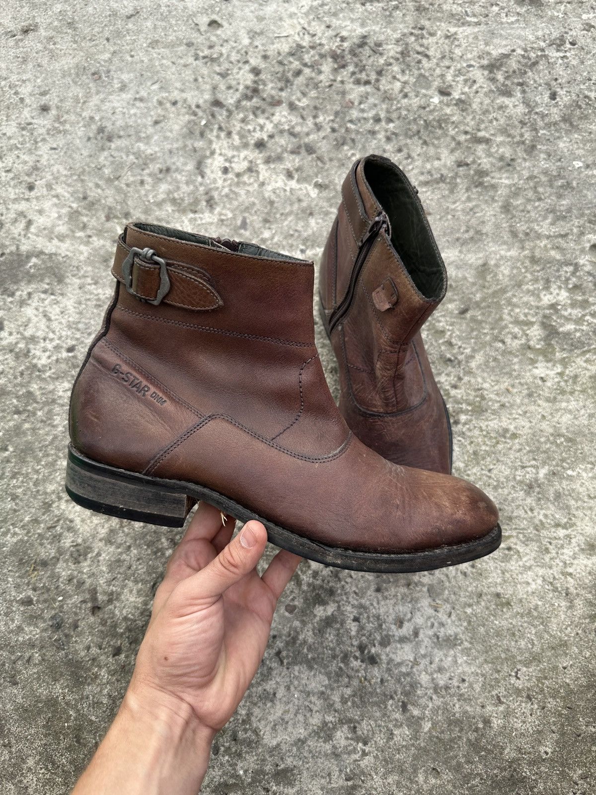 G-Star Y2K G-Star Raw Leather Casual Boots Streetwear Rare Cowboy 8 Size US 8 / EU 41 - 2 Thumbnail