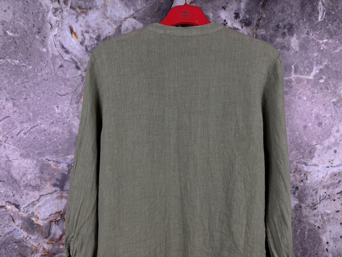 Other Women’s Francesca Bettini Linen Button-Up Blouse Olive Green Size M / US 6-8 / IT 42-44 - 10 Thumbnail