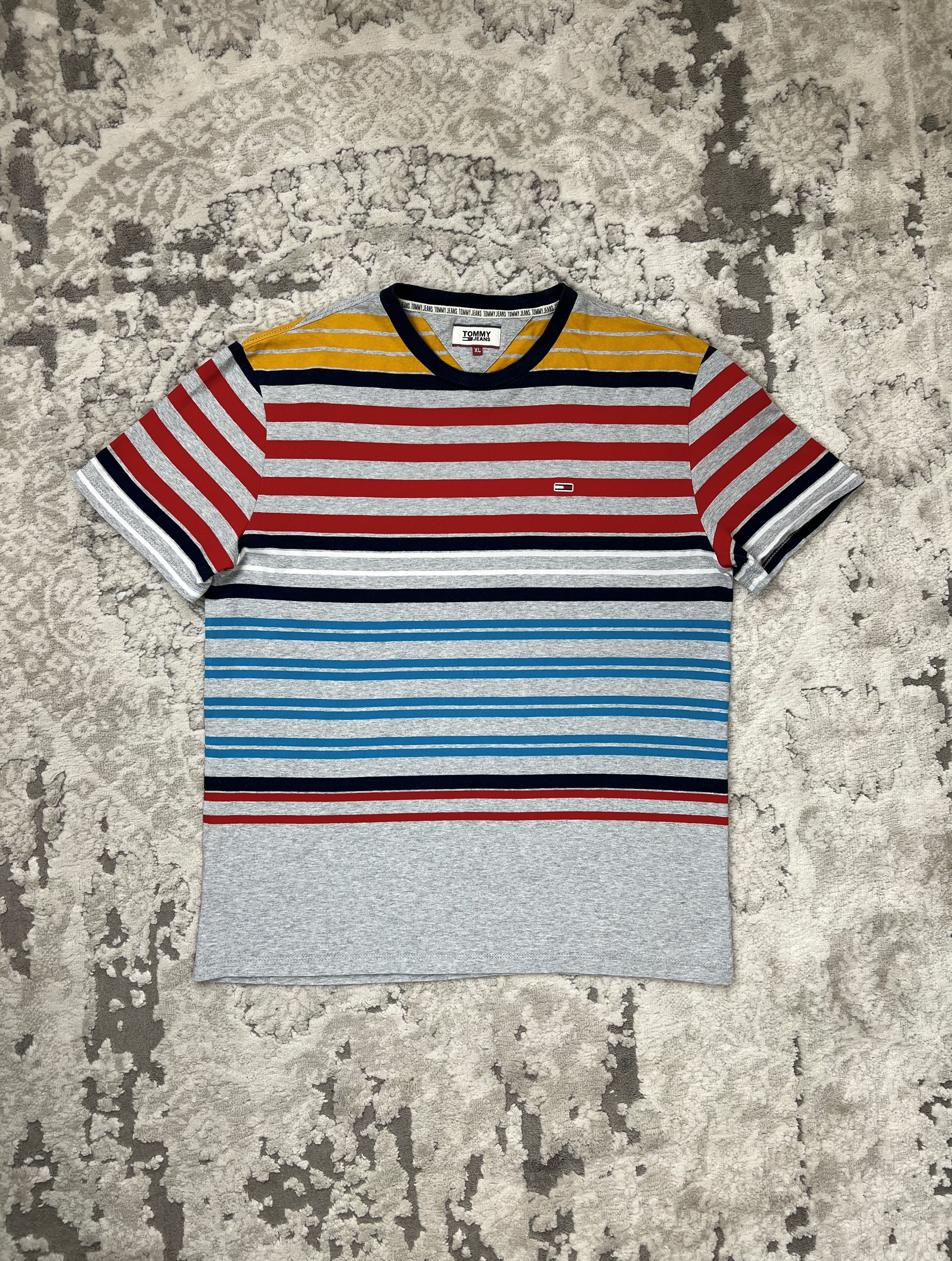 Tommy Jeans Tommy Jeans Multicolor Striped T-shirt XL Size US XL / EU 56 / 4 - 1 Thumbnail