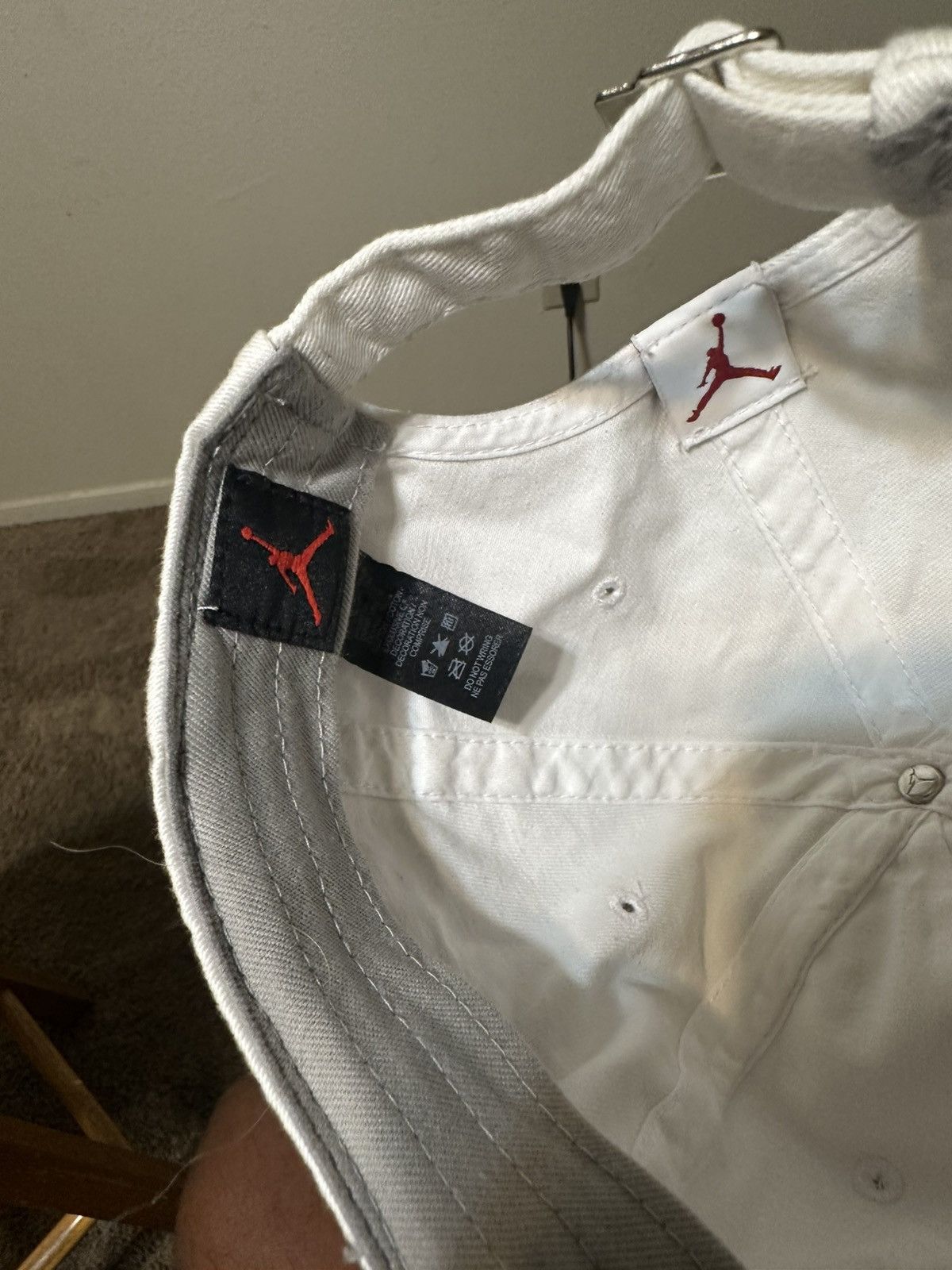 Jordan Brand Vintage NCAA Jordan Oklahoma “triple white” hat 00s Size ONE SIZE - 8 Thumbnail