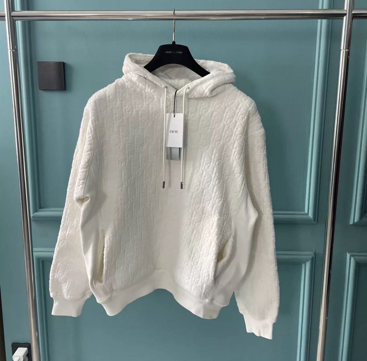 Dior Dior white logo monogram hoodie Size US M / EU 48-50 / 2 - 1 Thumbnail