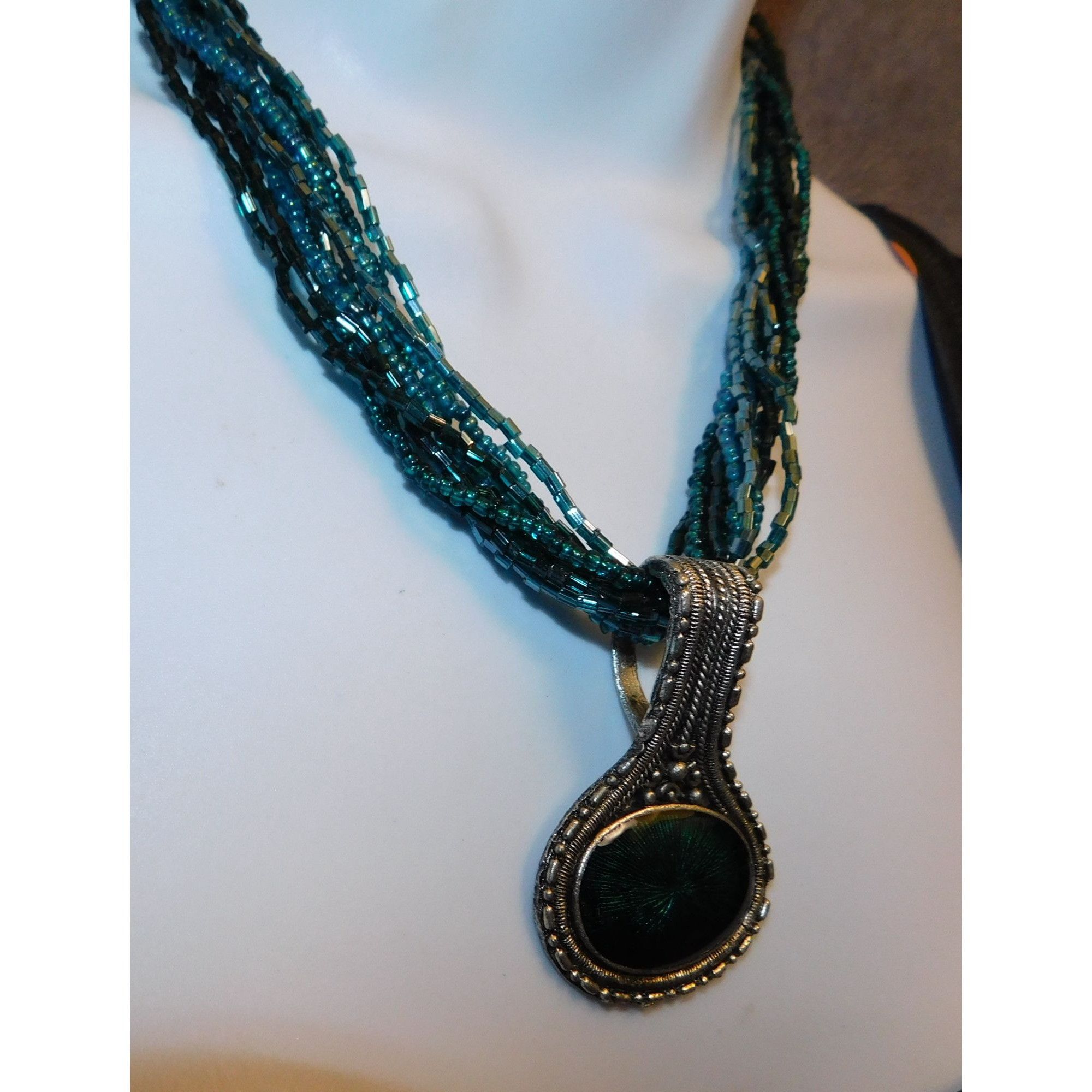 Other Mermaidcore Medallion Pendant Necklace With Glass Beads Size ONE SIZE - 4 Thumbnail