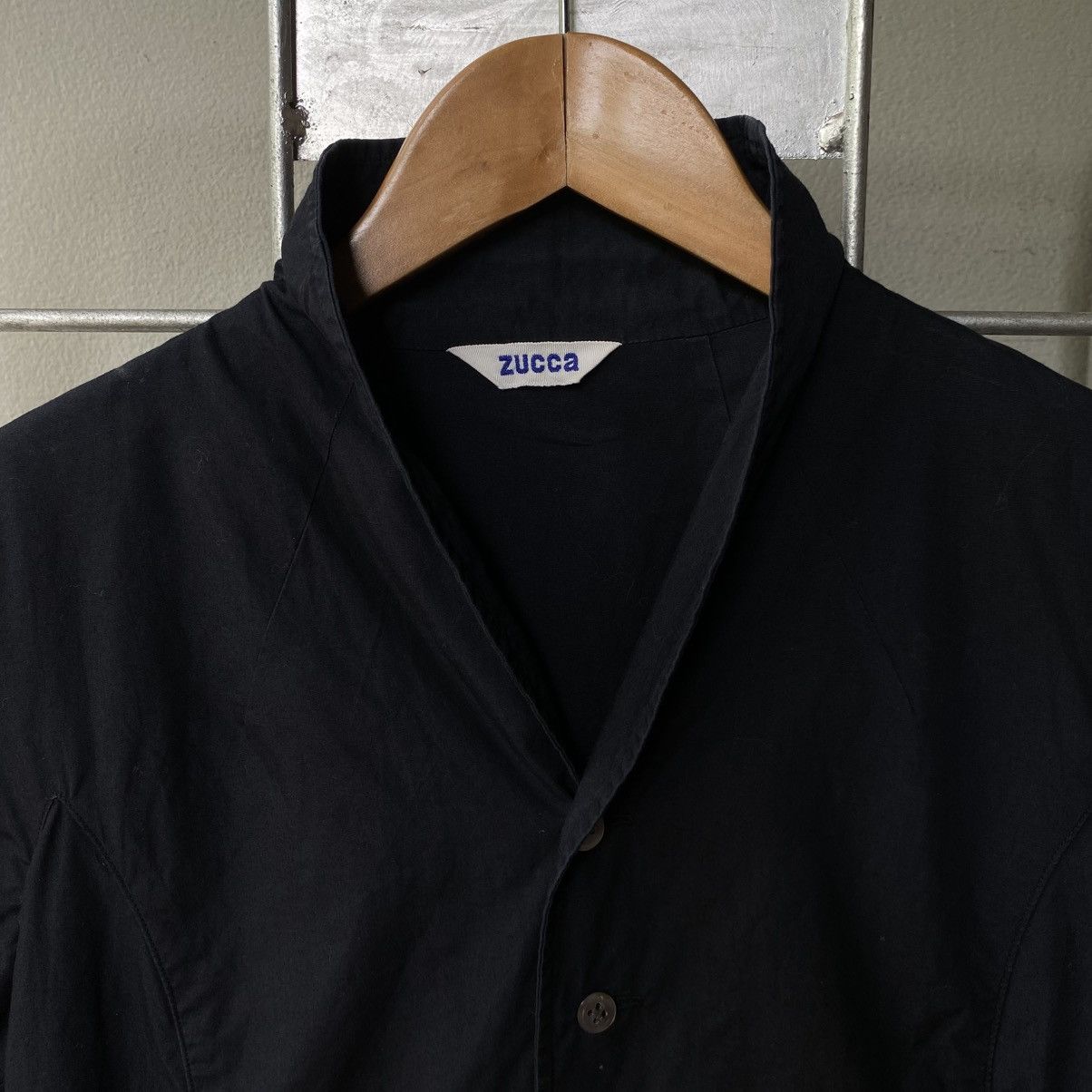 Zucca Zucca Black Short Sleeve Button-Up Blouse Size M / US 6-8 / IT 42-44 - 9 Thumbnail