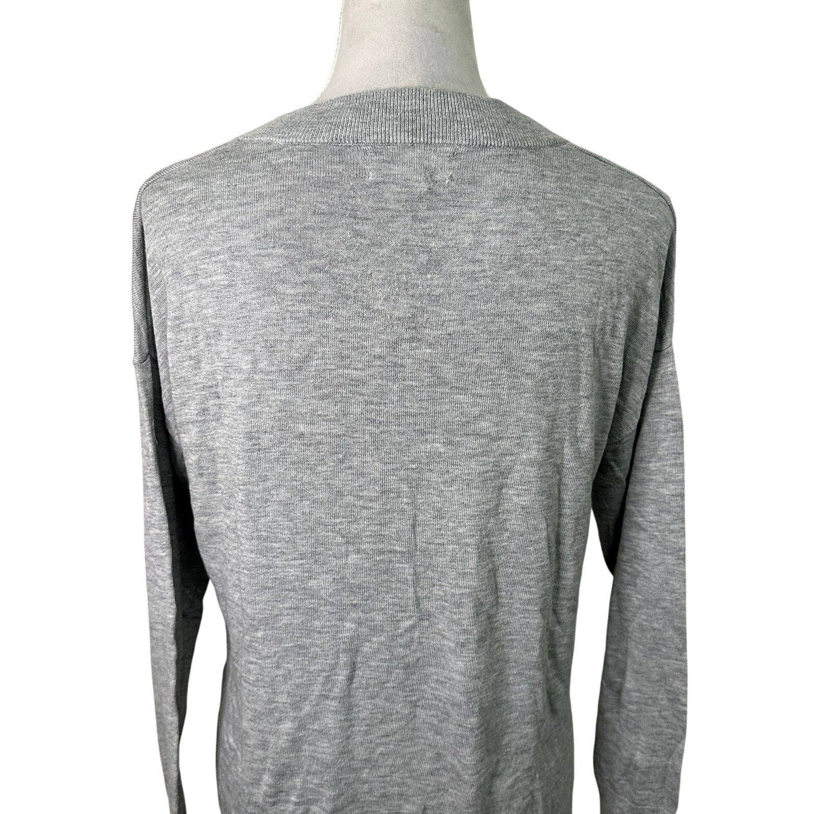 Treasure & Bond Treasure & Bond Sweater Relaxed Fit V-Neck Gray Women's XS Size XS / US 0-2 / IT 36-38 - 6 Thumbnail