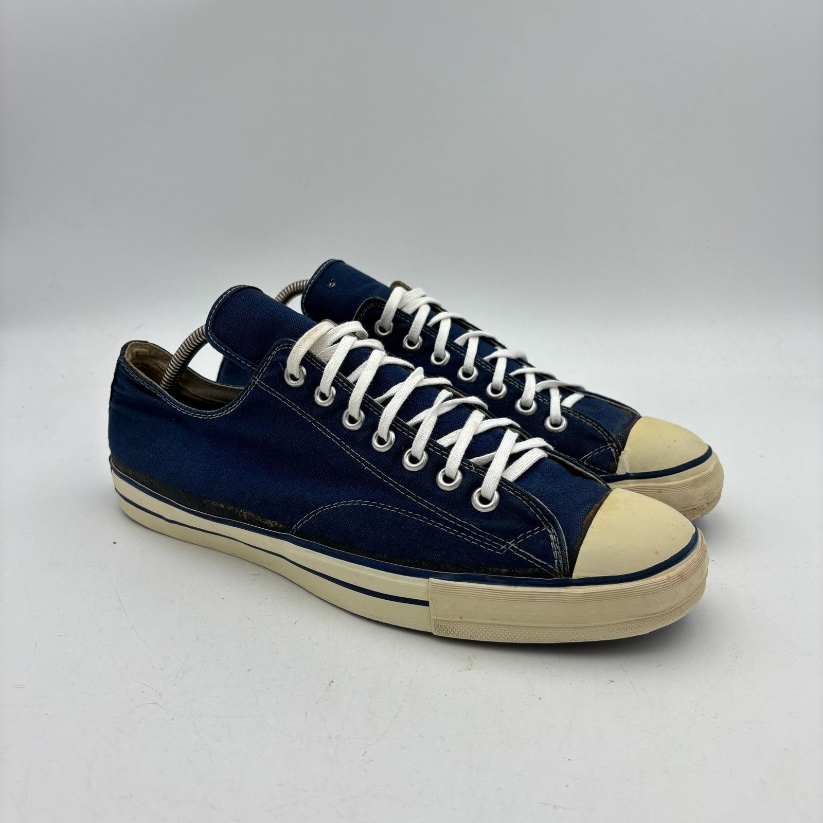 Converse Vintage 50s Converse Chuck Taylor Star Low Blue Shoes 12 Size US 12 / EU 45 - 1 Thumbnail