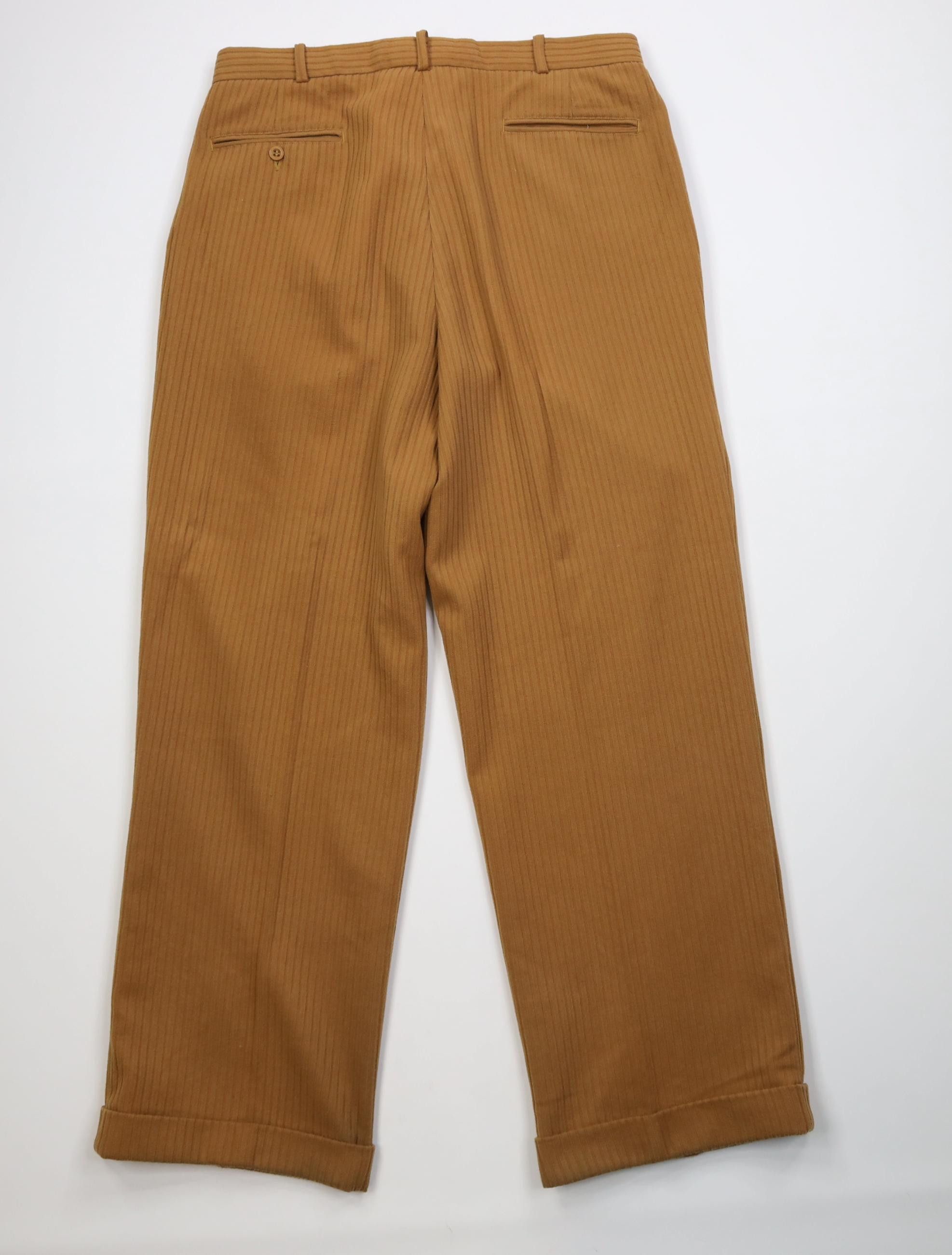 Vintage Vintage 90s Streetwear Wide Leg Corduroy Chino Pants Wheat Size US 36 / EU 52 - 12 Thumbnail