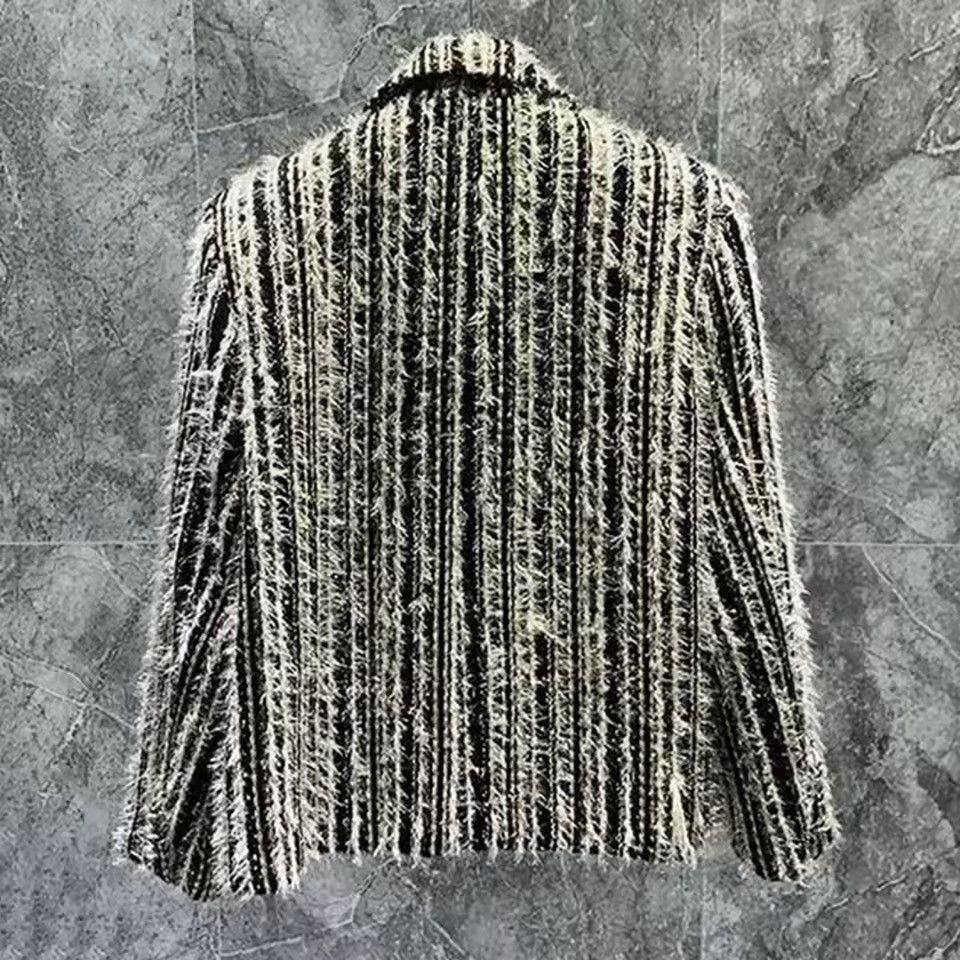 Other Distressed Designer Striped Retro Jacket Tassel Blazer Size US XXL / EU 58 / 5 - 2 Thumbnail