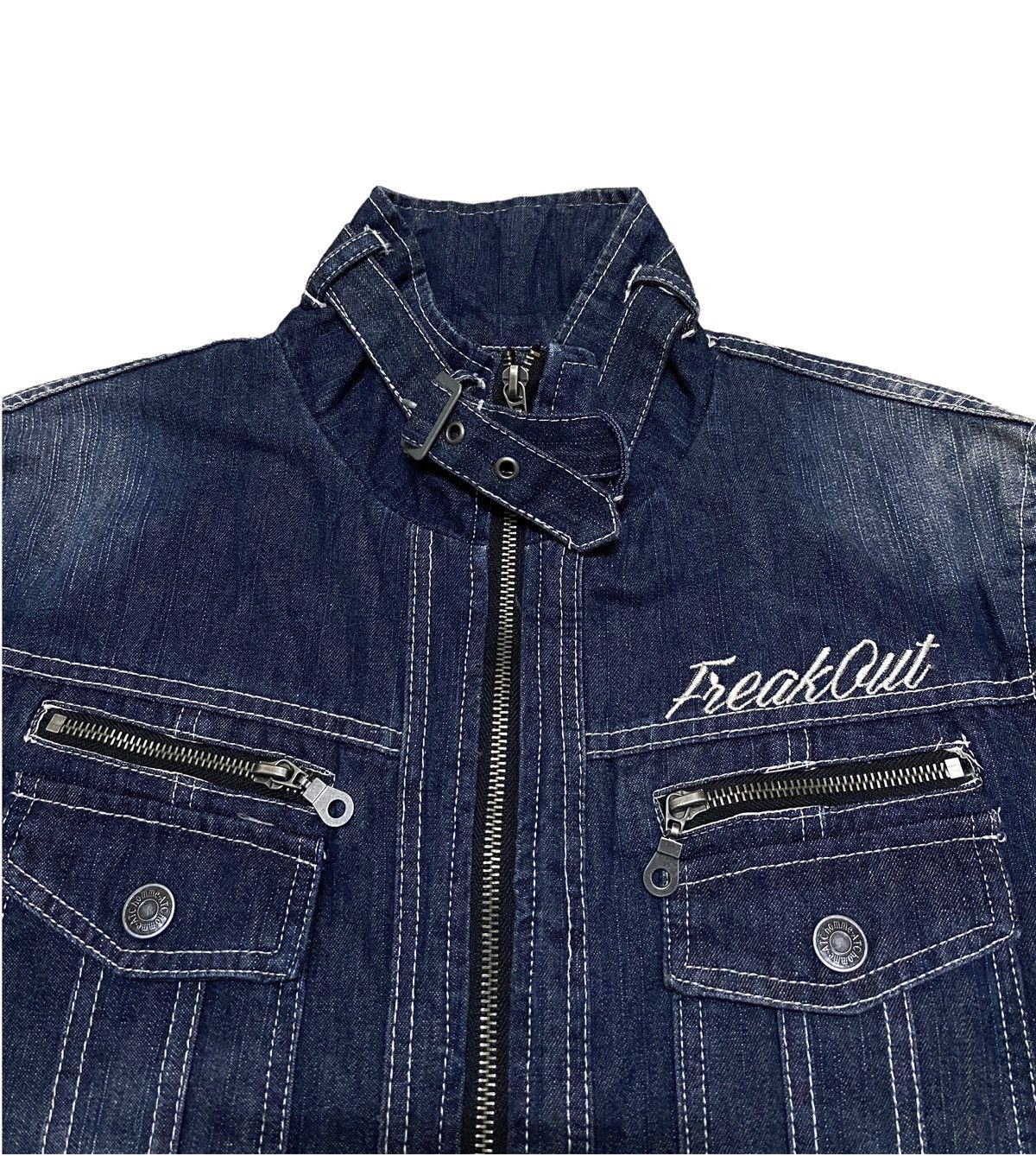 In The Attic Rare Design Vintage In The Attic Tactical Denim Jacket 1990s Size US L / EU 52-54 / 3 - 3 Thumbnail