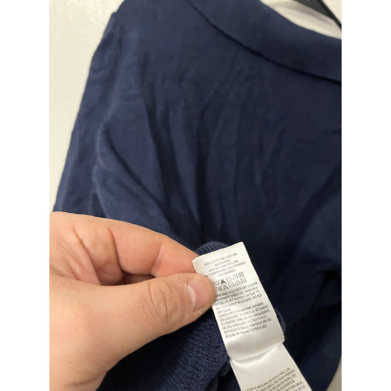 Lucky Brand Lucky Brand Polo Sweater Adult Med Navy Nylon Cashmere Blend Knit Pullover Men Size US M / EU 48-50 / 2 - 4 Thumbnail