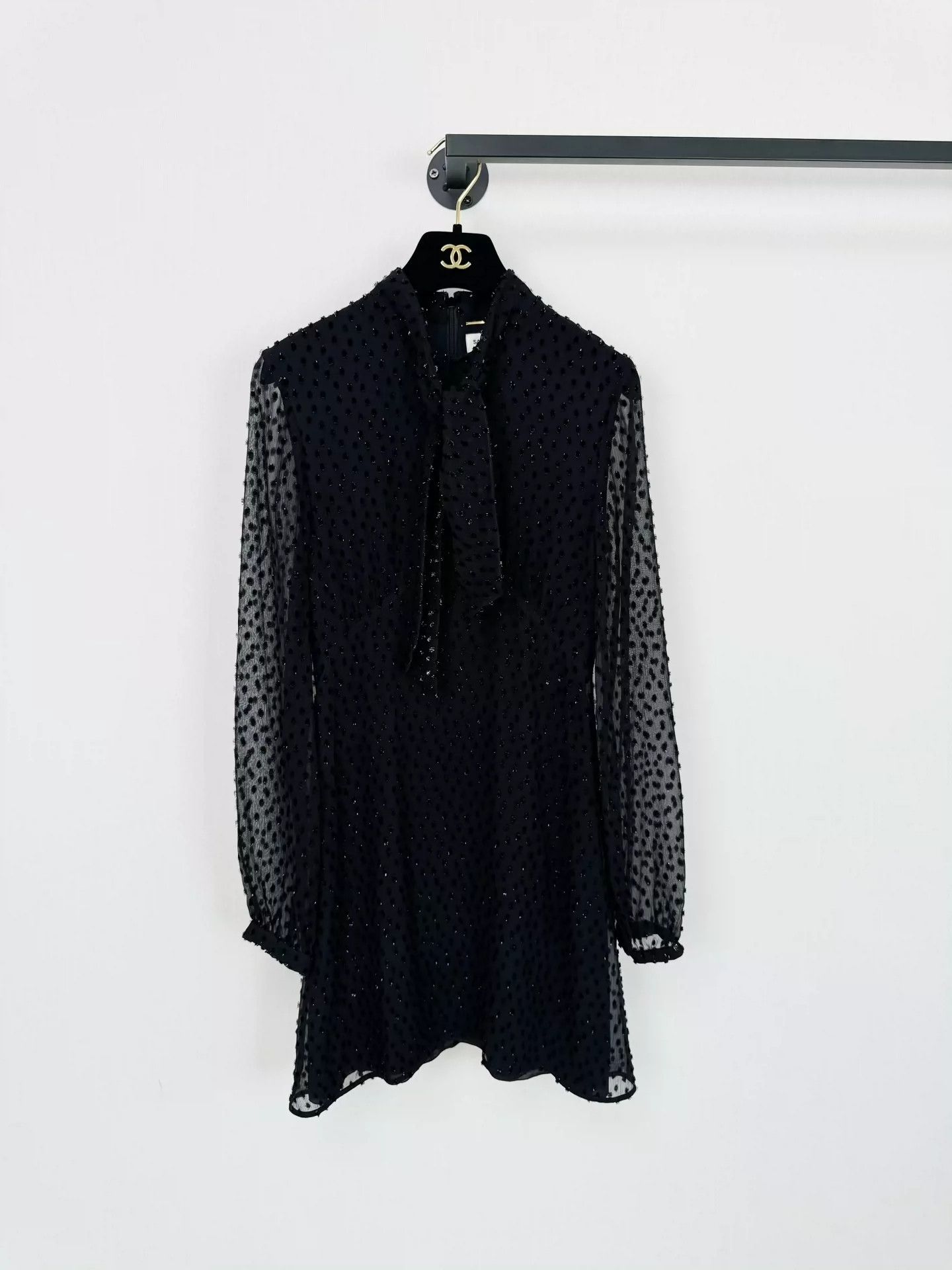 Saint Laurent Paris Saint Laurent Paris Black Knitted Dress Size US 36 / EU 52 - 1 Thumbnail