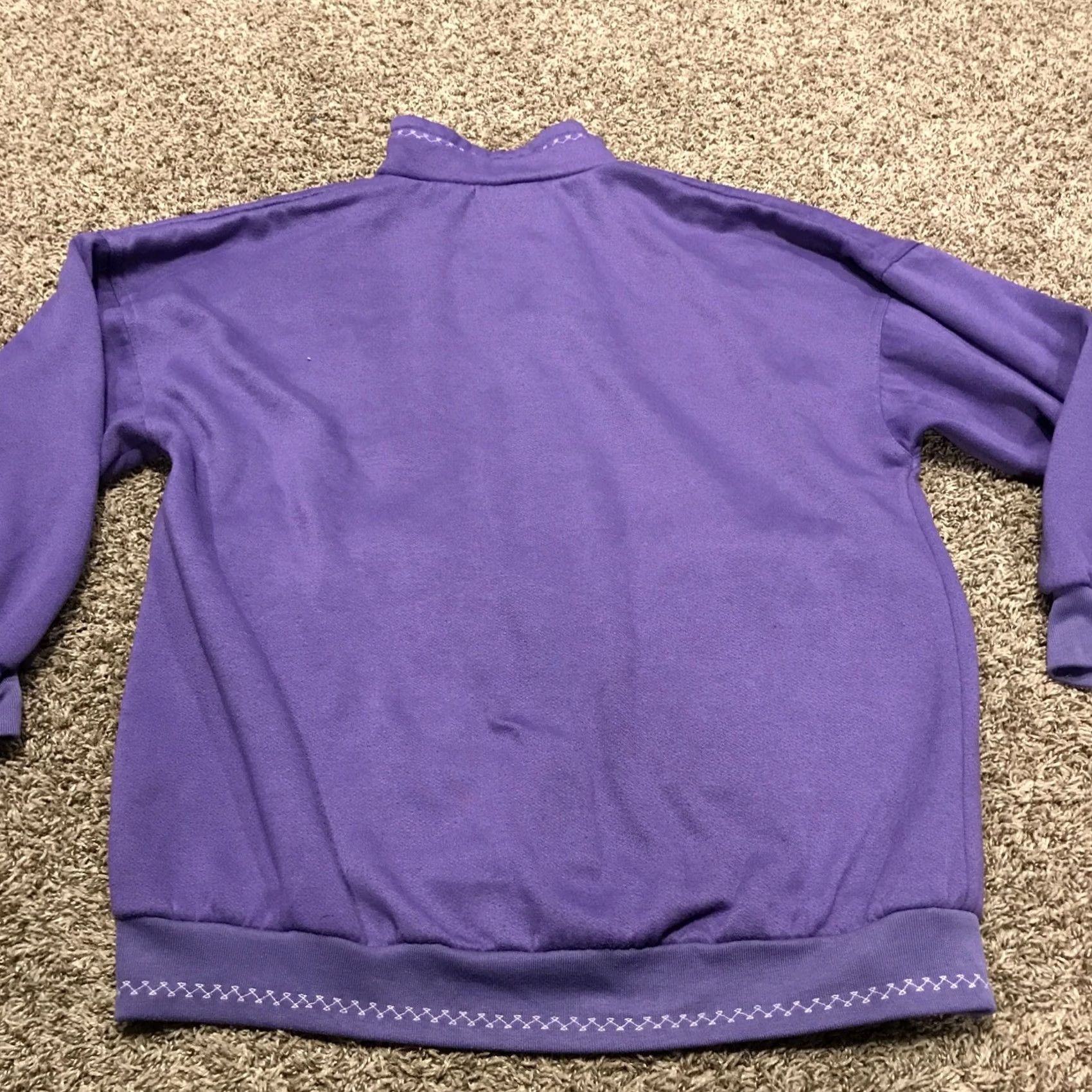 Vintage VINTAGE Westside Connection Womens L Purple Polyester Blend Jacket 90s Knit Lightweight Casual Spring Fall Mens Womens Size L / US 10 / IT 46 - 3 Thumbnail