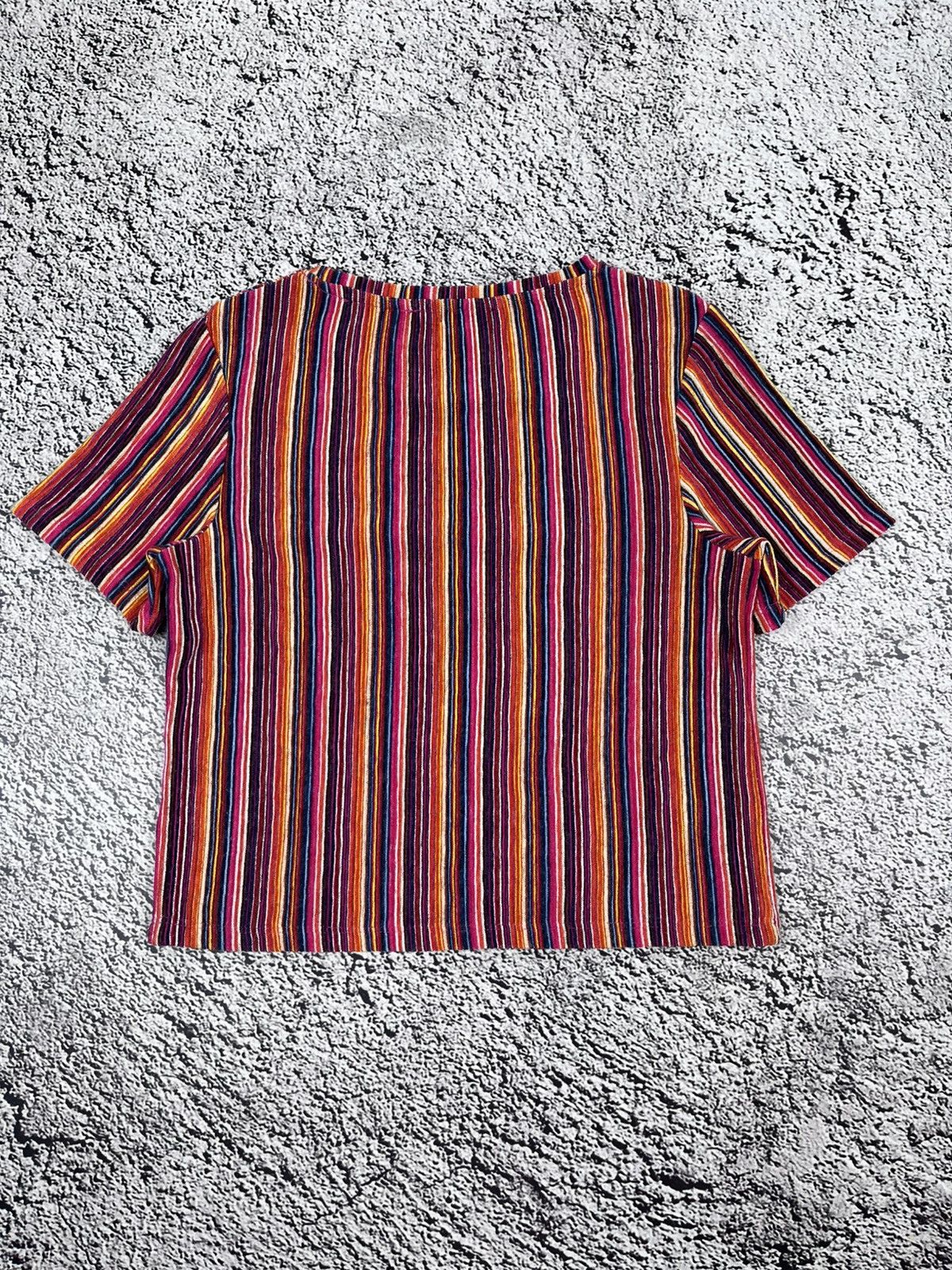 Vintage Vintage Knit Striped Casual T Shirt Size M Size M / US 6-8 / IT 42-44 - 5 Thumbnail