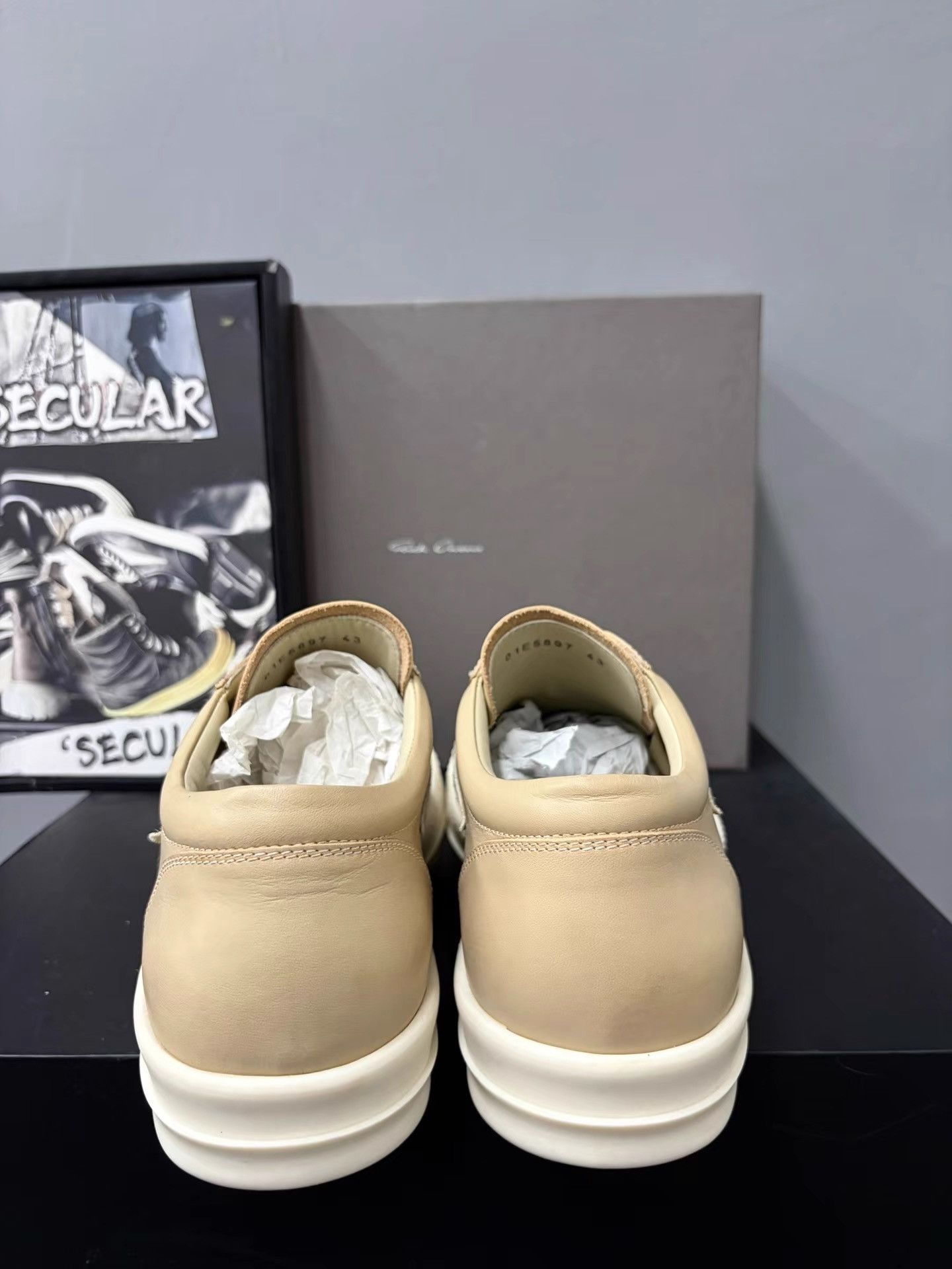 Rick Owens Rick Owens 25SS Ginger Yellow Leather Low-Tops K34 Size US 8 / EU 41 - 7 Thumbnail
