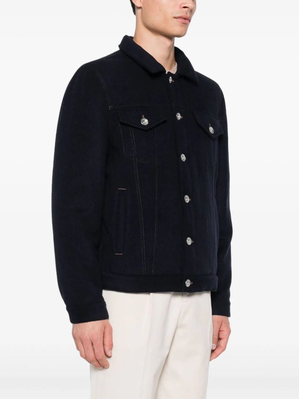 Brunello Cucinelli 0924 Denim Jacket in Navy Size US XS / EU 42 / 0 - 3 Thumbnail