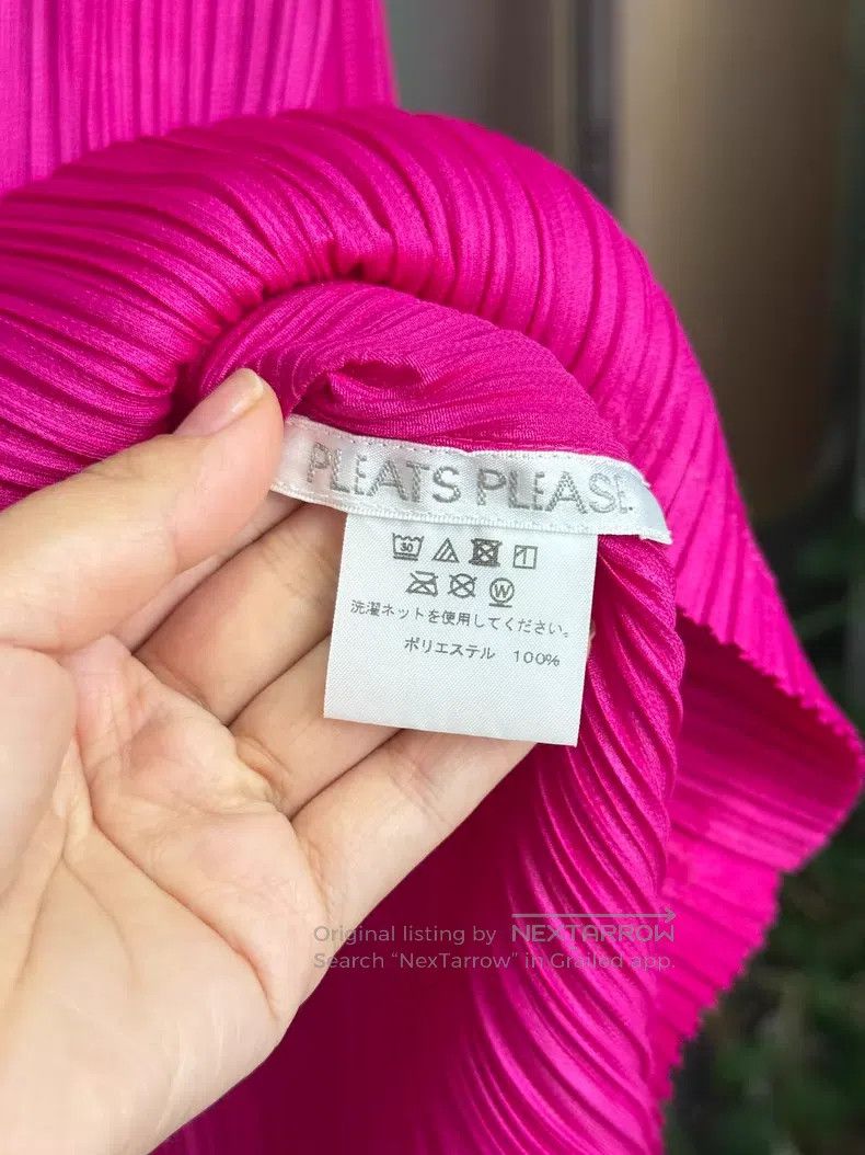 Issey Miyake Issey Miyake Deep Pink High Neck Long Sleeve T-Shirt Size L / US 10 / IT 46 - 5 Thumbnail