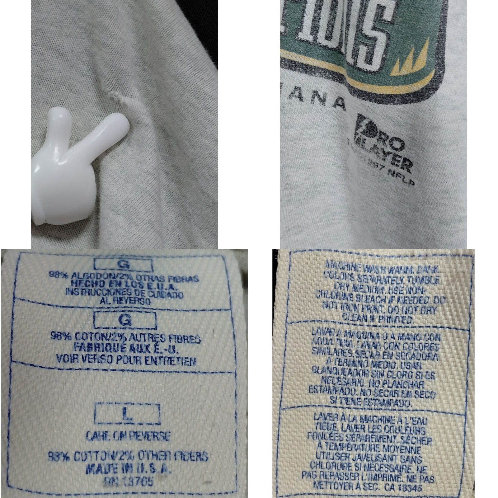 Pro Player VINTAGE Pro Player Super Bowl XXXI T-Shirt Gray Graphic Print Knit Short Size L Mens Size US L / EU 52-54 / 3 - 8 Thumbnail