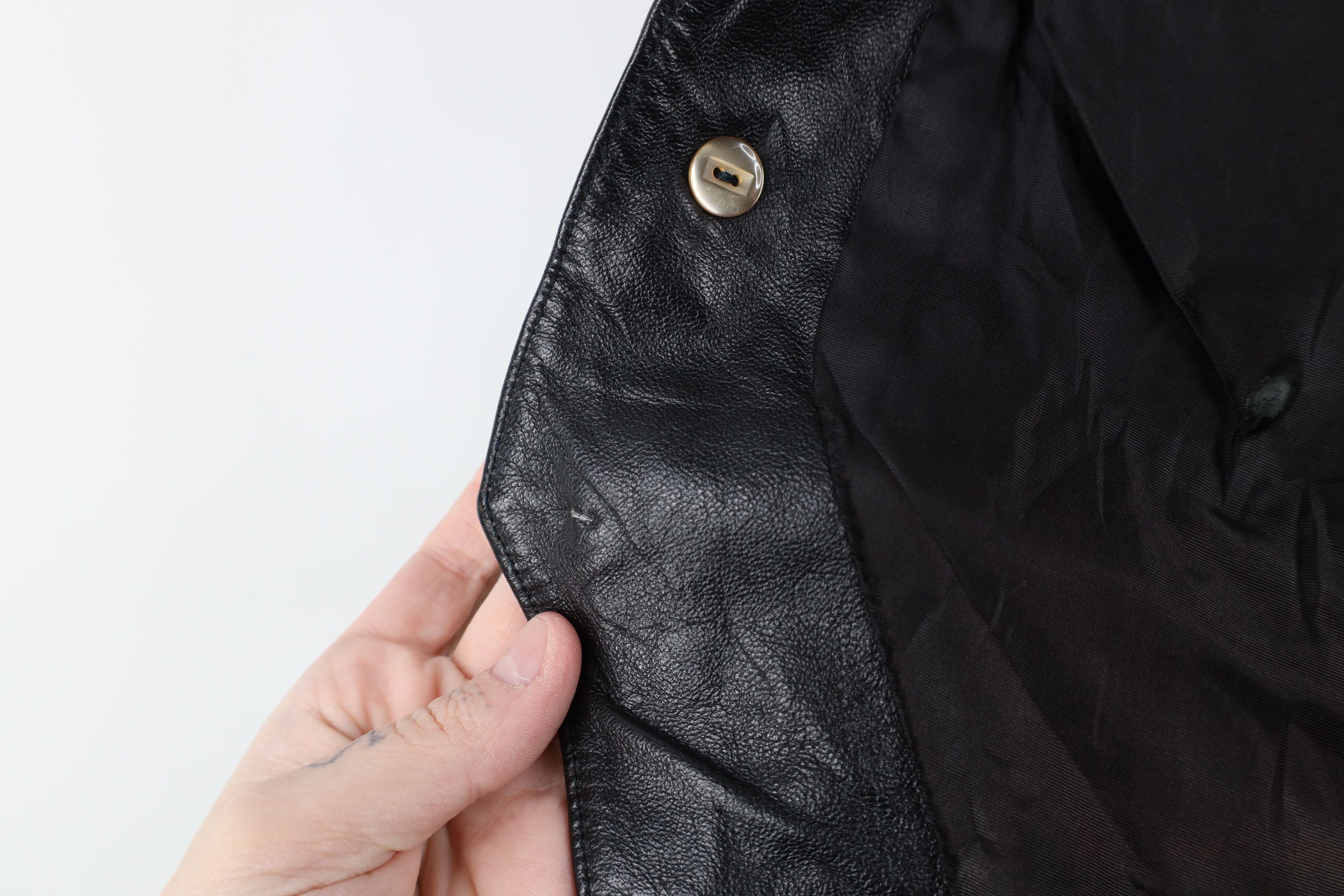 Vintage Vintage 60s 70s Streetwear Leather Button Vest Jacket Black Size US XL / EU 56 / 4 - 12 Thumbnail