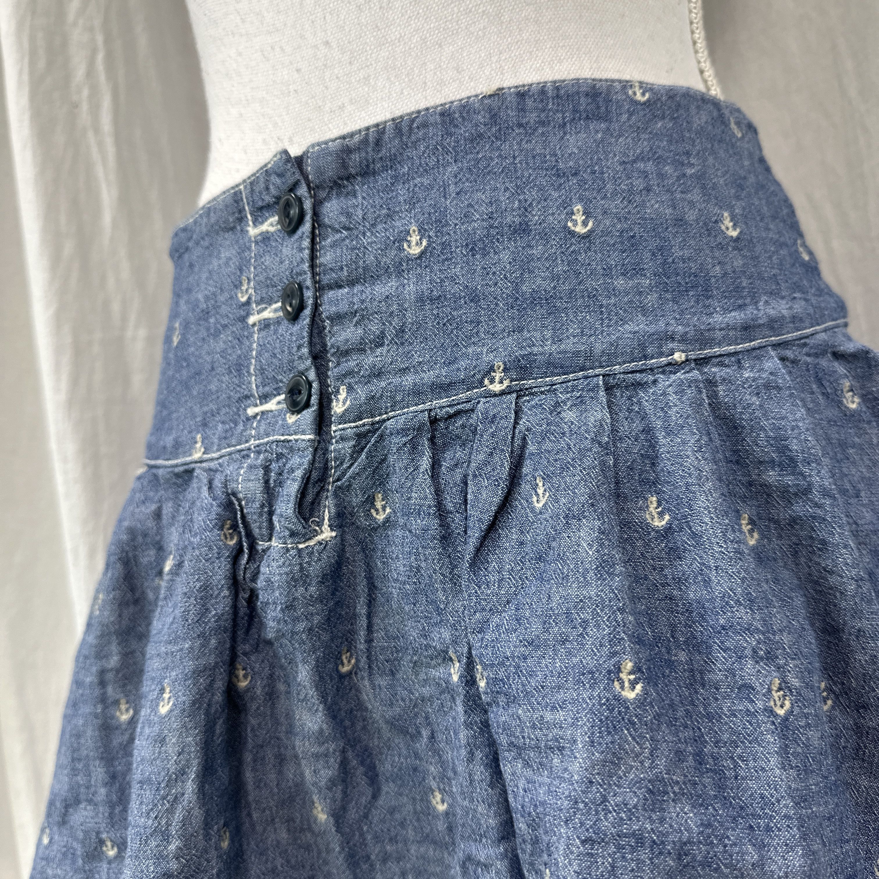 Ralph Lauren Vintage Old Money Denim Supply Ralph Lauren Mini Skirt 00s Size 24" / US 00 / IT 34 - 3 Thumbnail