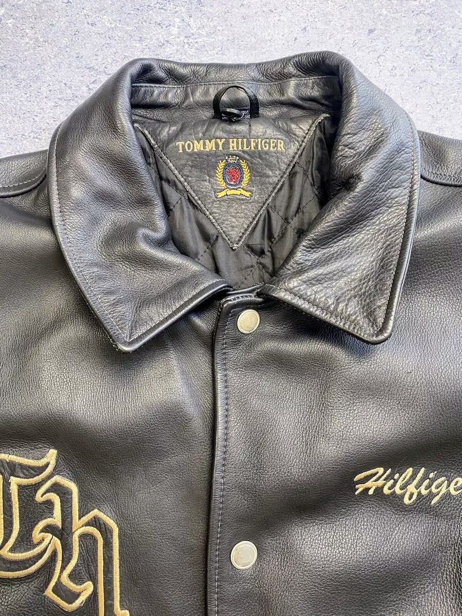 Tommy Hilfiger 🔥🔥 TOMMY HILFIGER Vintage Leather Jacket Rare Size US L / EU 52-54 / 3 - 7 Thumbnail