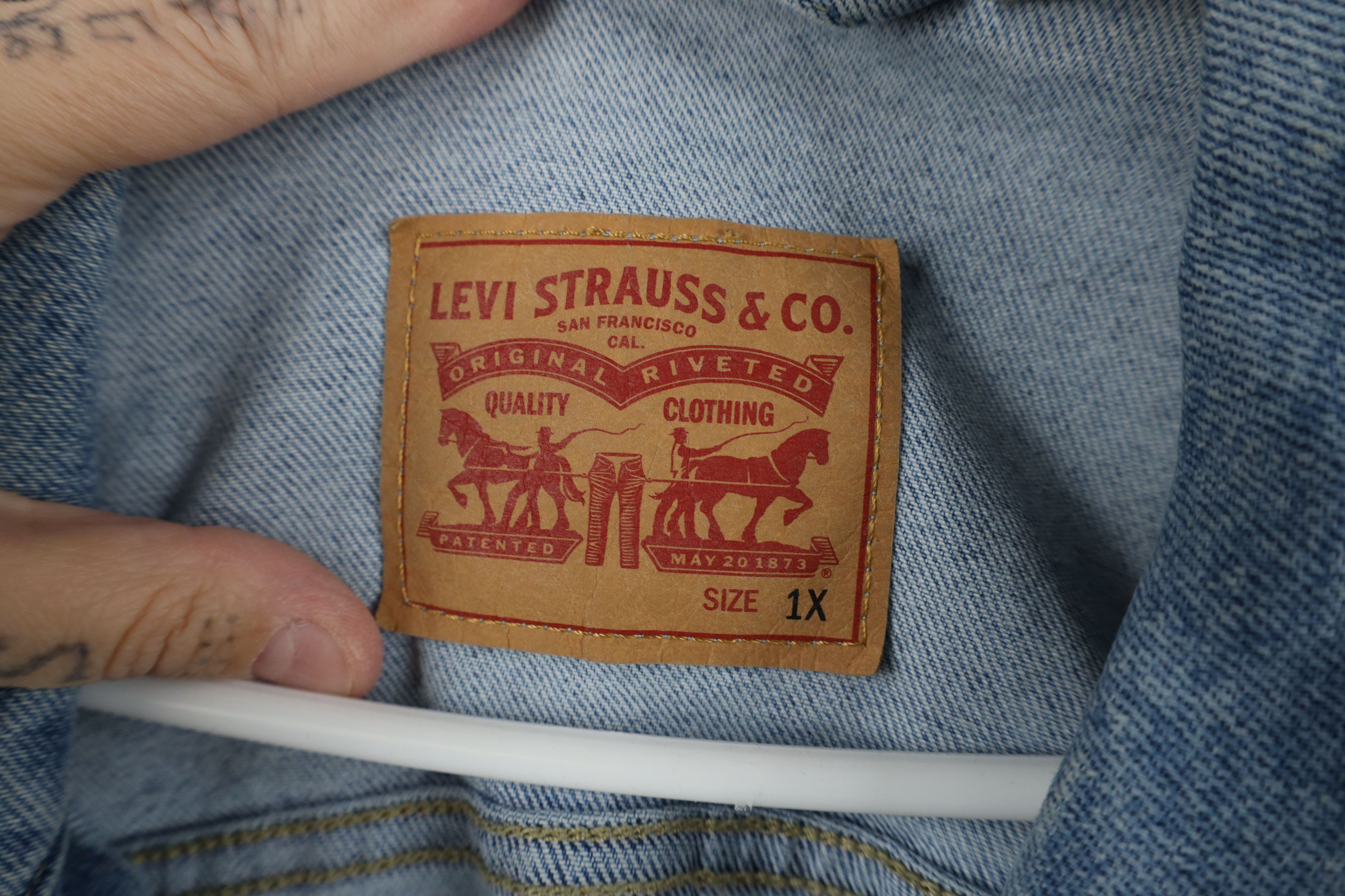 Levi's Vintage Y2K Levis Stretch Denim Jean Trucker Jacket Blue Size XL / US 12-14 / IT 48-50 - 9 Thumbnail