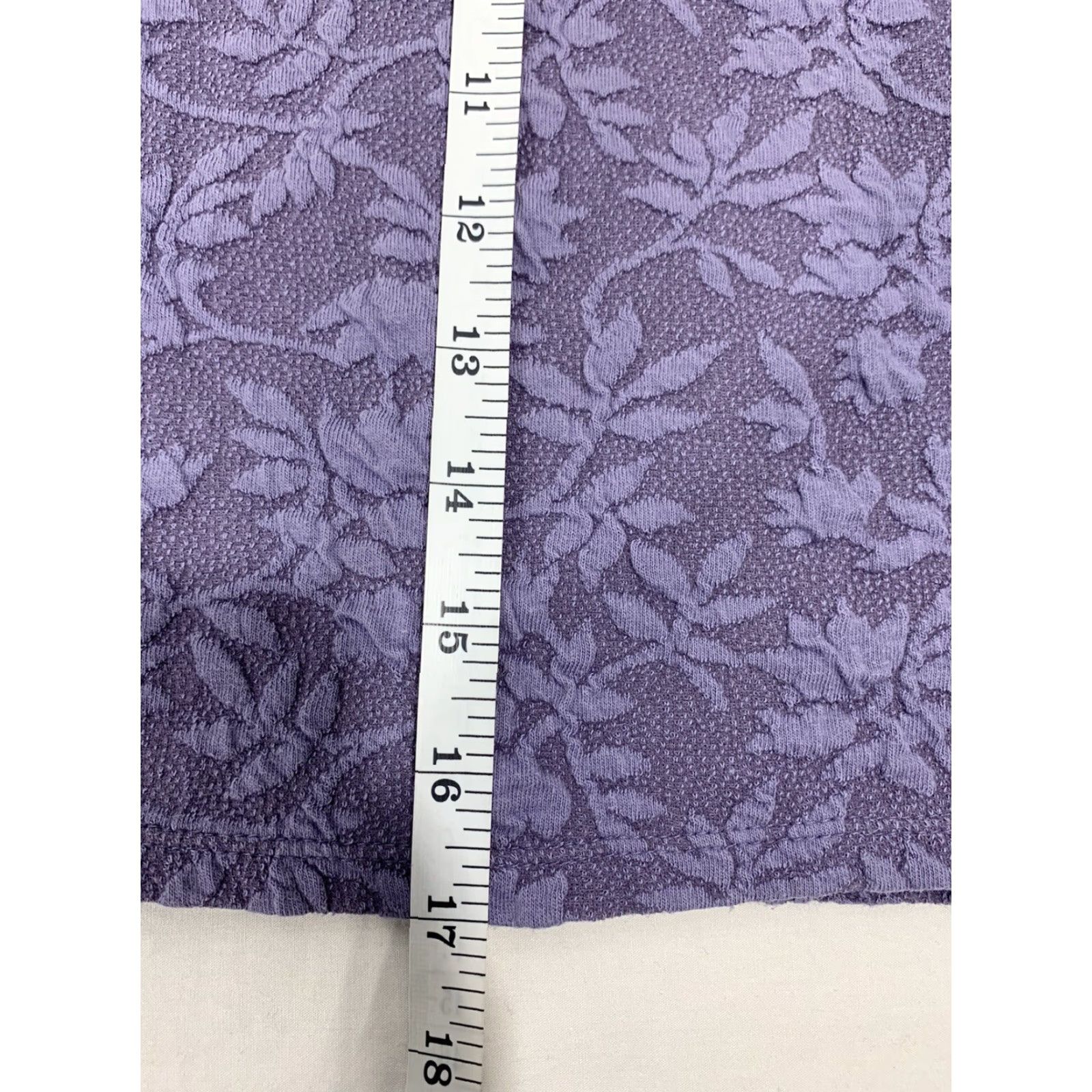 J. Jill VINTAGE J. Jill Purple Floral Long Sleeve Shirt Blouse PXS Petite Womens Embroidered Round Neck Floral 510 Size XS / US 0-2 / IT 36-38 - 4 Thumbnail