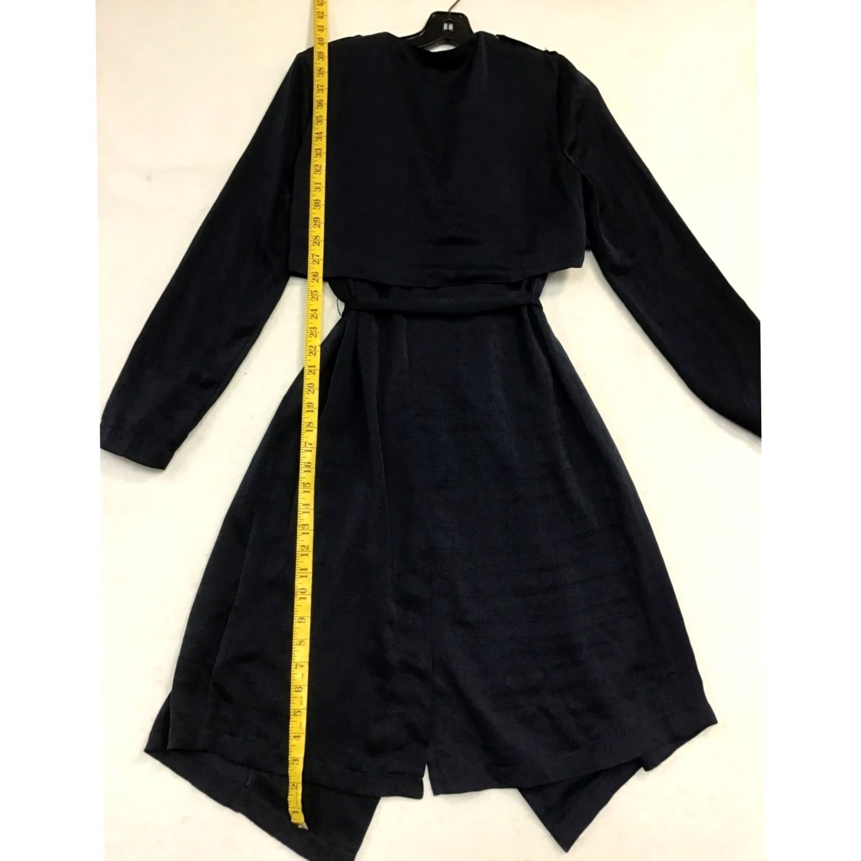 Vintage VINTAGE Leith Women’s Drape Trench Coat XS Navy Polyester Trench Coat Womens XS Navy, Lightweight, Adjustable Waist Size XS / US 0-2 / IT 36-38 - 6 Thumbnail