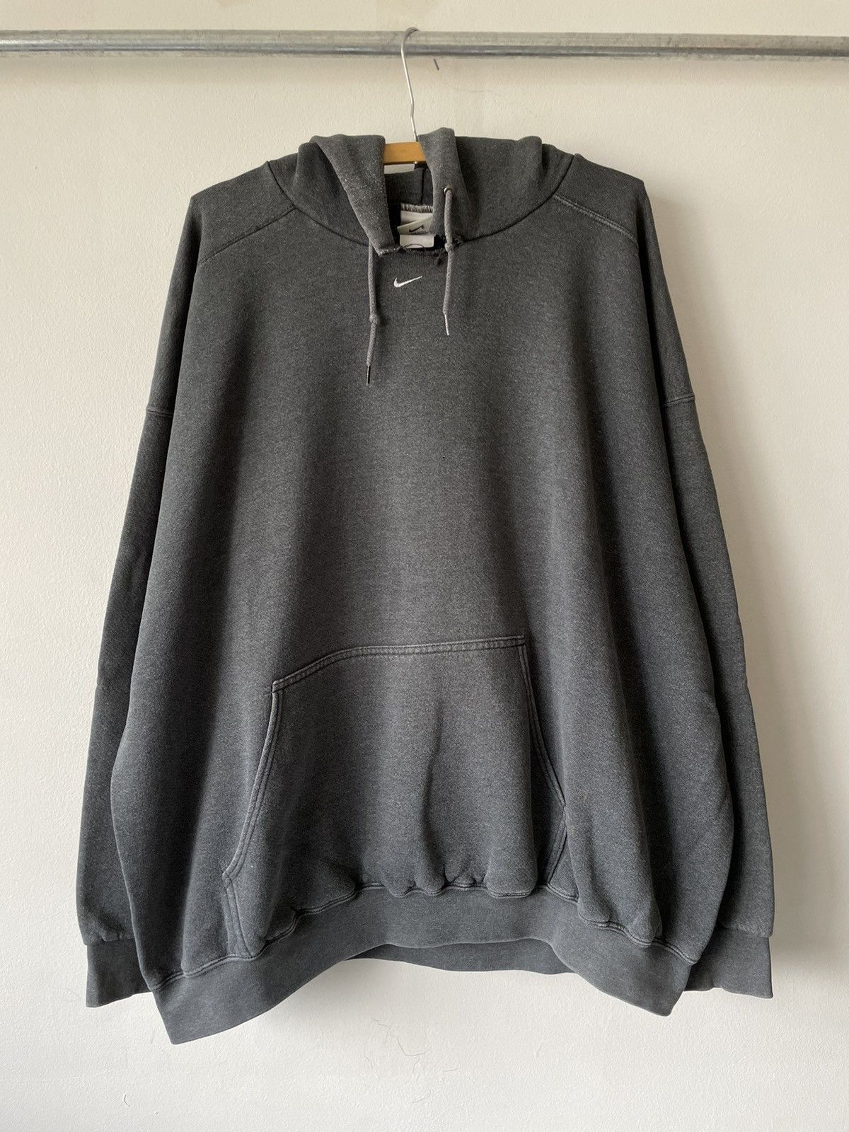 Vintage Vintage 90s Nike Check Spellout Boxy Hoodie Size US XXL / EU 58 / 5 - 9 Thumbnail