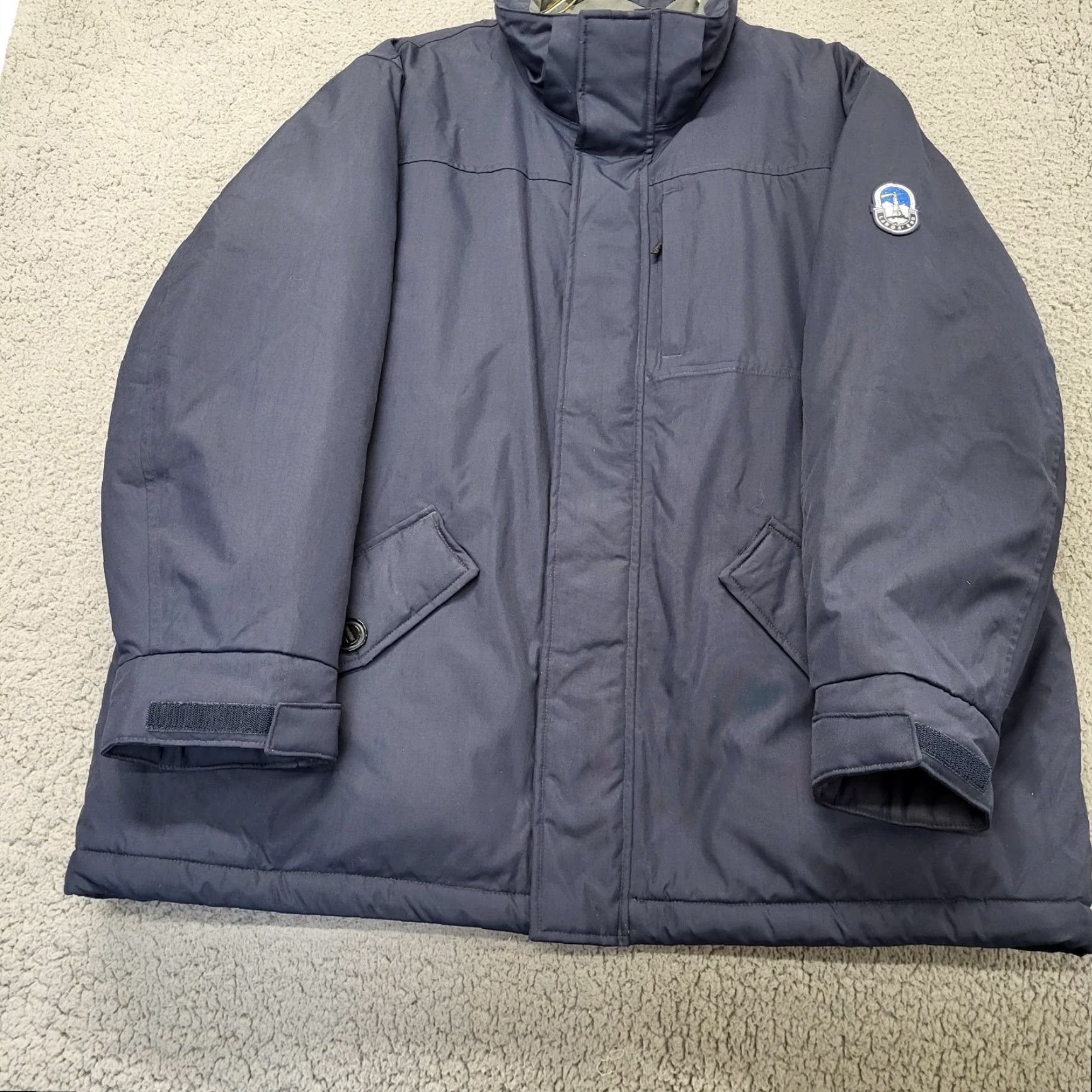 Lands' End Lands' End Squall Parka Mens 2XL Navy Blue Down Lined Coat Parka Women? No. Size US XXL / EU 58 / 5 - 7 Thumbnail