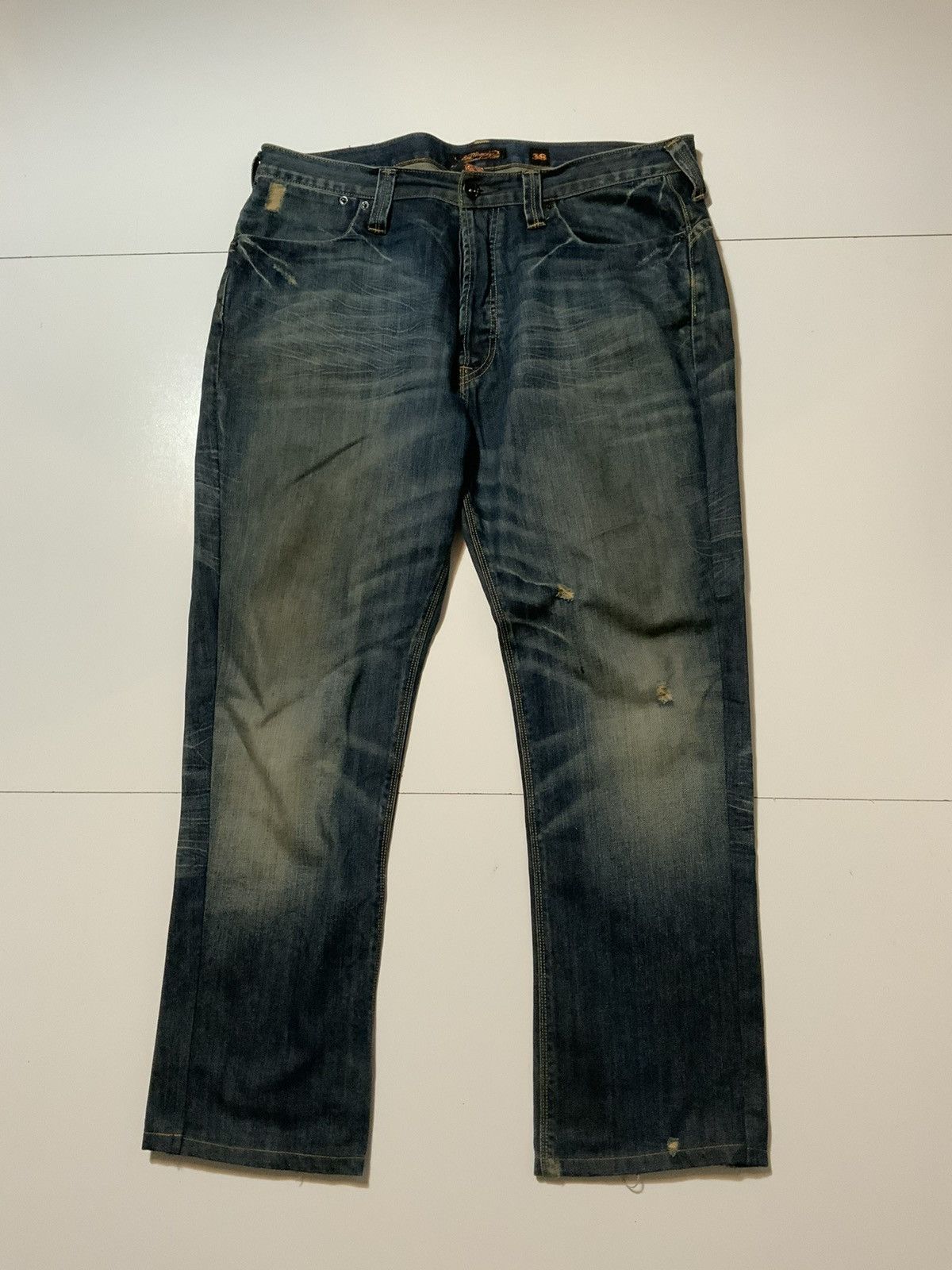 Ed Hardy Y2K Ed Hardy Audigier 2009 Button Fly Baggy Denim Jeans Size US 38 / EU 54 - 2 Thumbnail
