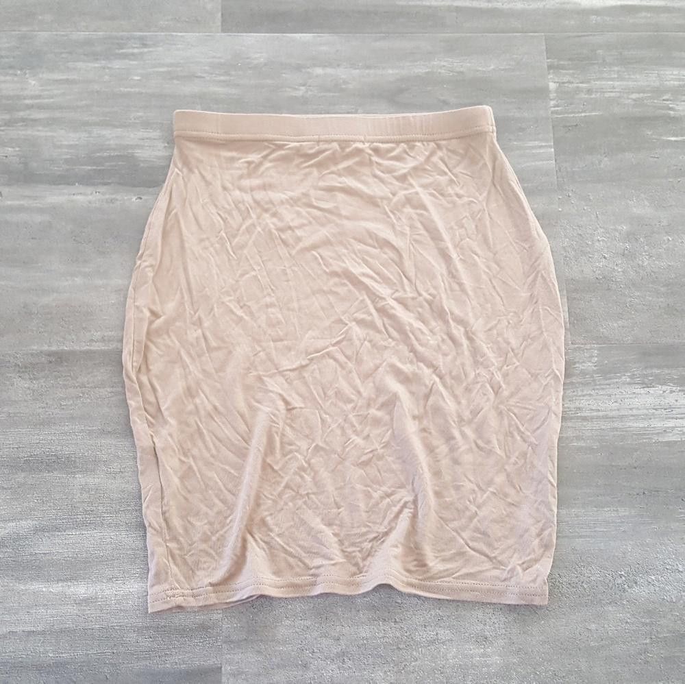 Boohoo Light Chocolate Boohoo High Waisted Mini Size 26" / US 2 / IT 38 - 2 Thumbnail