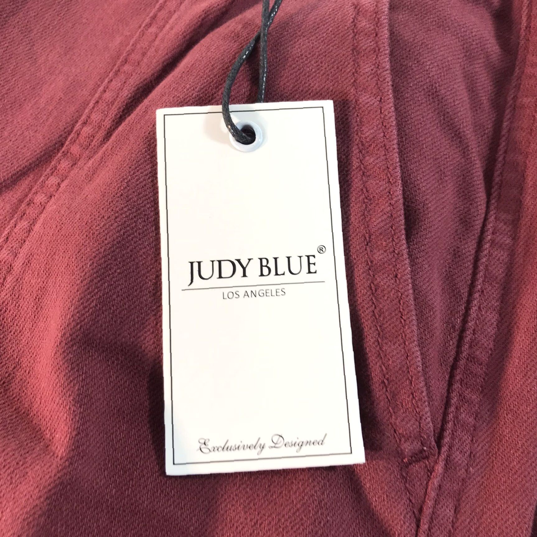 Vintage VINTAGE Judy Blue Flared Jeans Womens Size 15/32 High Waist Burgundy Cotton Stretch Size 36" / US 14 / IT 50 - 3 Thumbnail