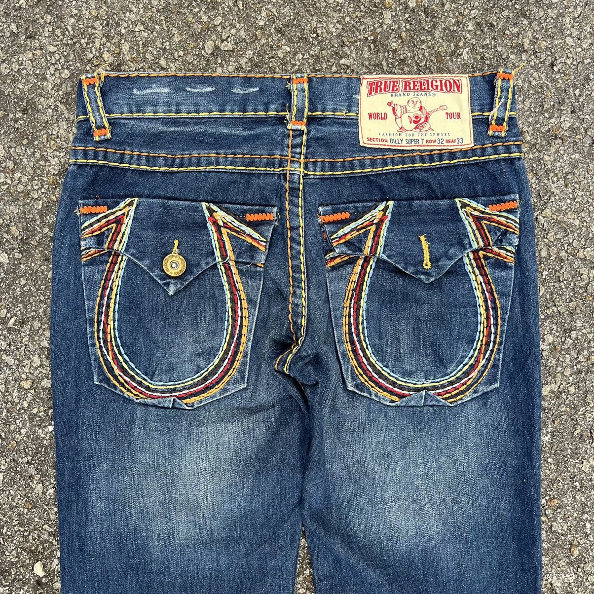 True Religion True Religion Billy Super T Jeans Big Stitch Low Rise Denim Size US 32 / EU 48 - 14 Thumbnail